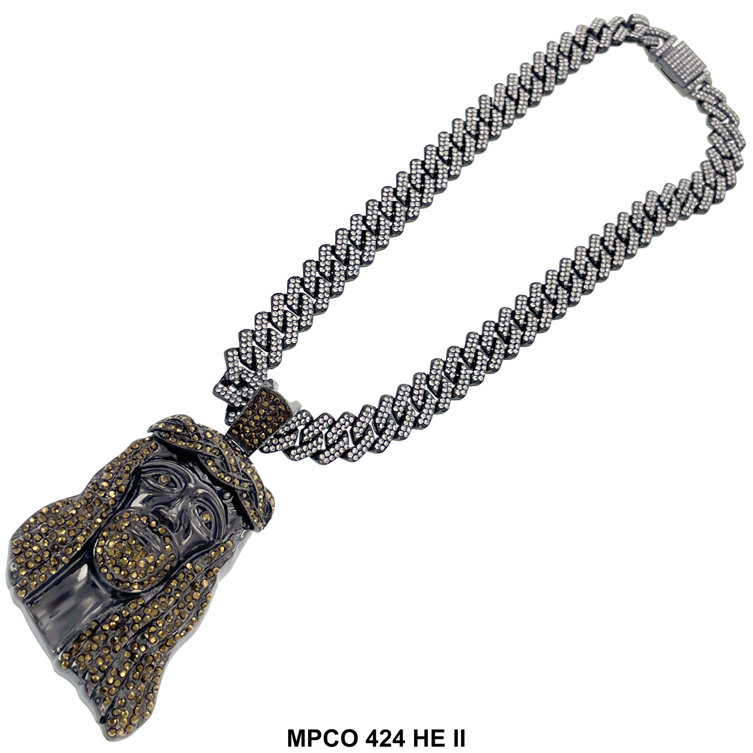 Jesus Face Icy Bling  Hip Hop Chain Necklace MPCO 424 HE II