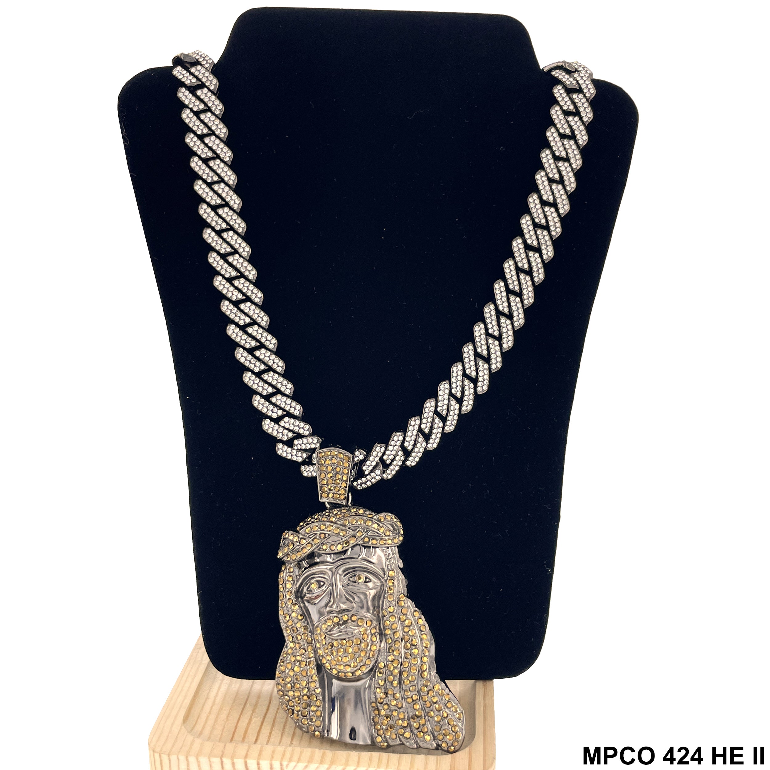 Jesus Face Icy Bling  Hip Hop Chain Necklace MPCO 424 HE II