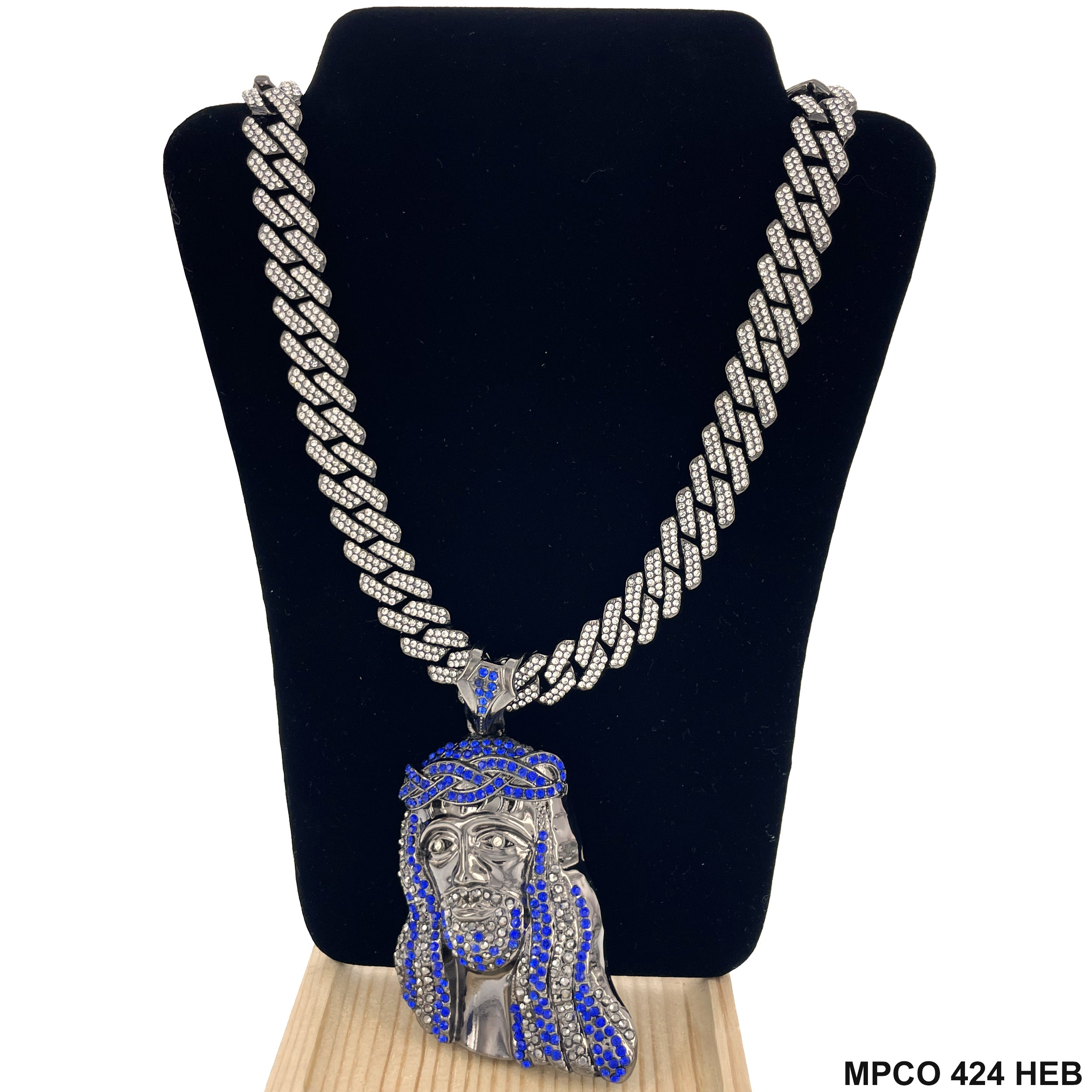 Jesus Face Icy Bling  Hip Hop Chain Necklace MPCO 424 HERB