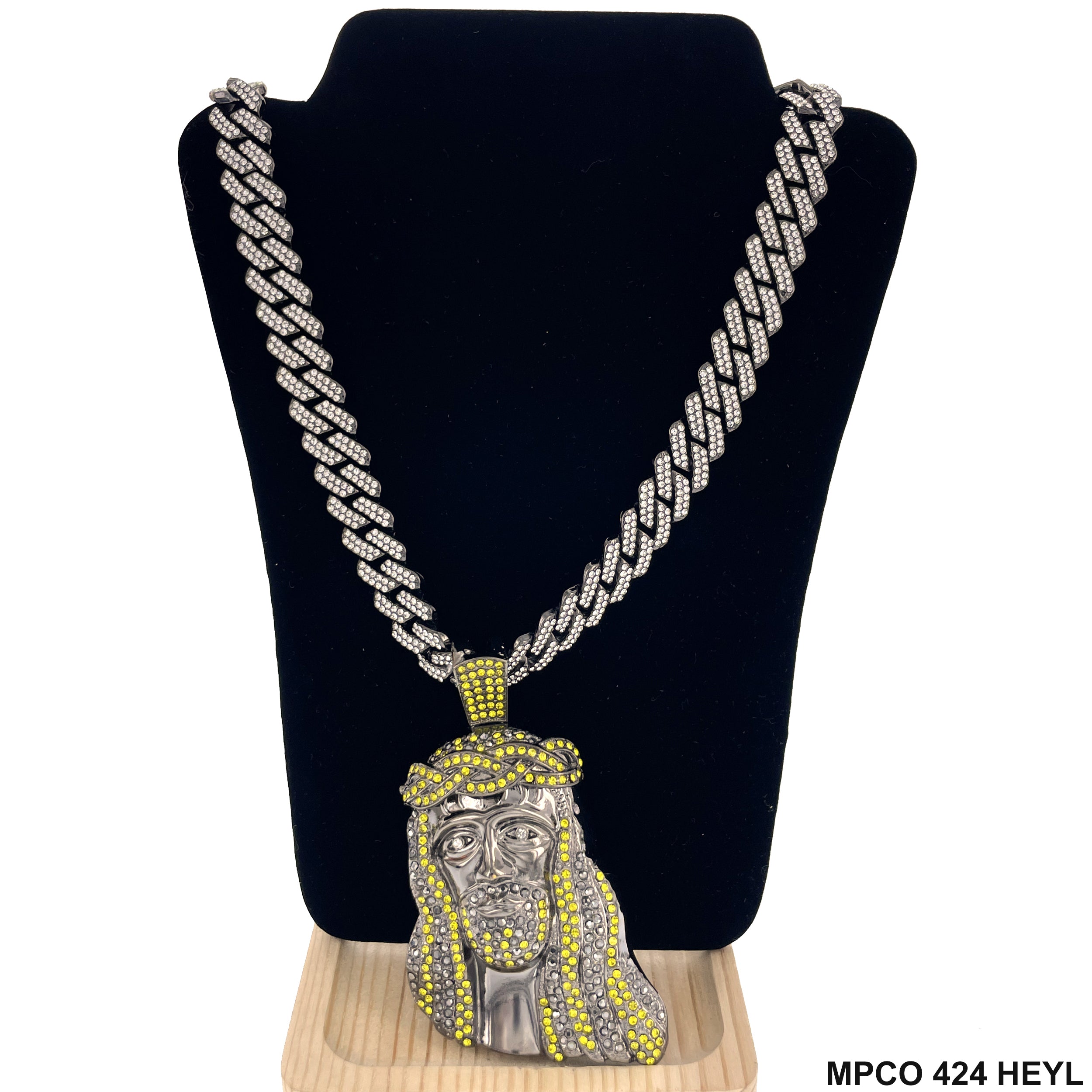 Jesus Face Icy Bling  Hip Hop Chain Necklace MPCO 424 HEYL