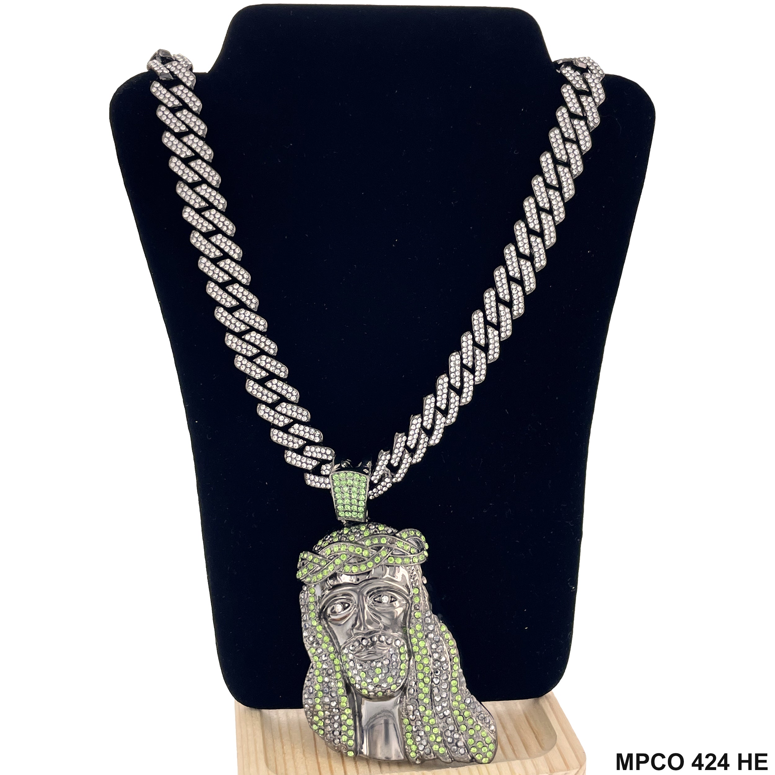 Jesus Face Icy Bling  Hip Hop Chain Necklace MPCO 424 HE