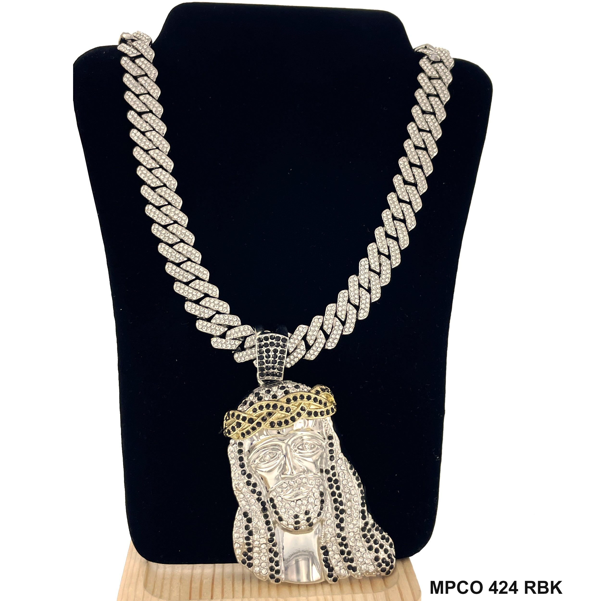 Jesus Face Icy Bling  Hip Hop Chain Necklace MPCO 424 RBK