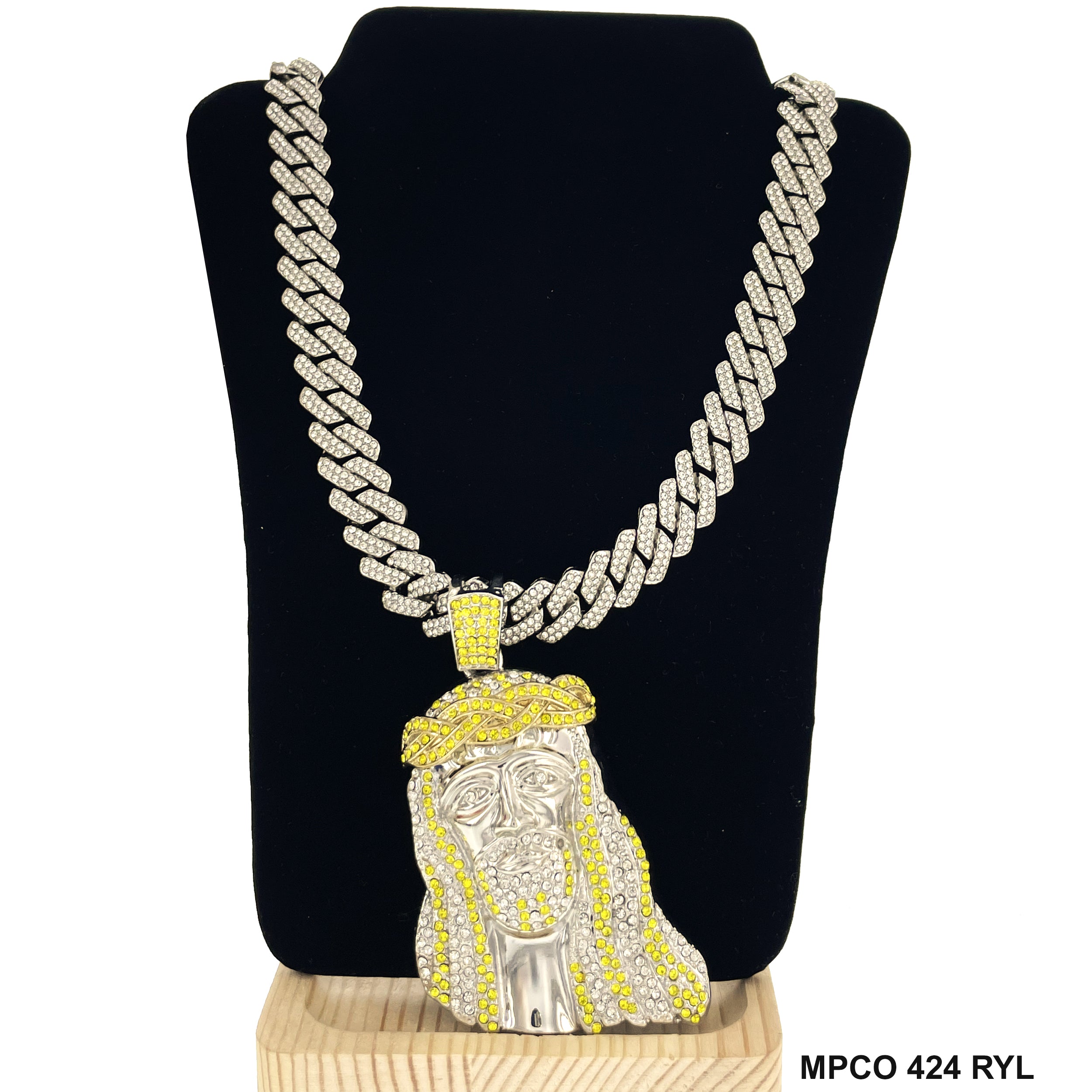 Jesus Face Icy Bling  Hip Hop Chain Necklace MPCO 424 RYL