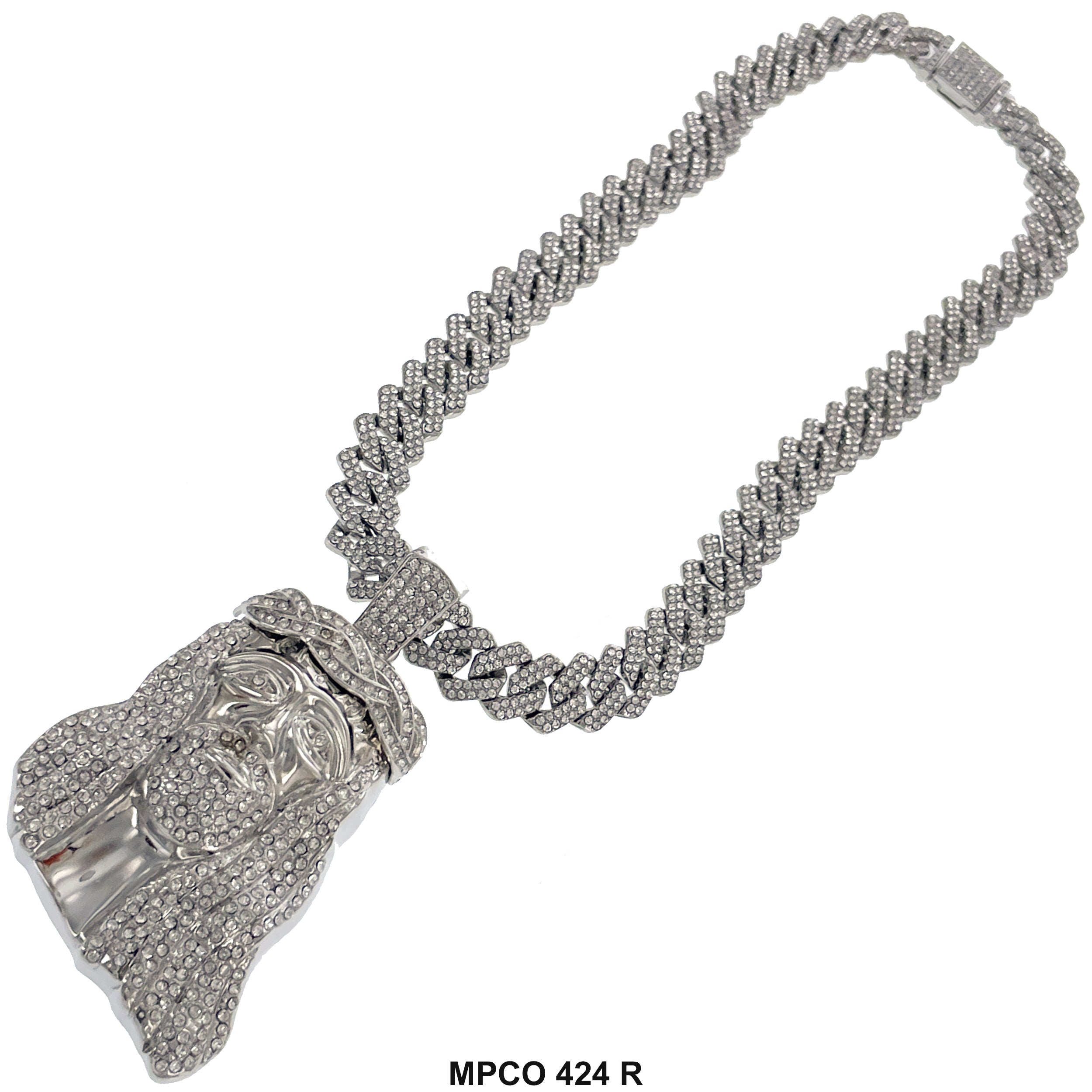 Jesus Face Icy Bling  Hip Hop Chain Necklace MPCO 424 R