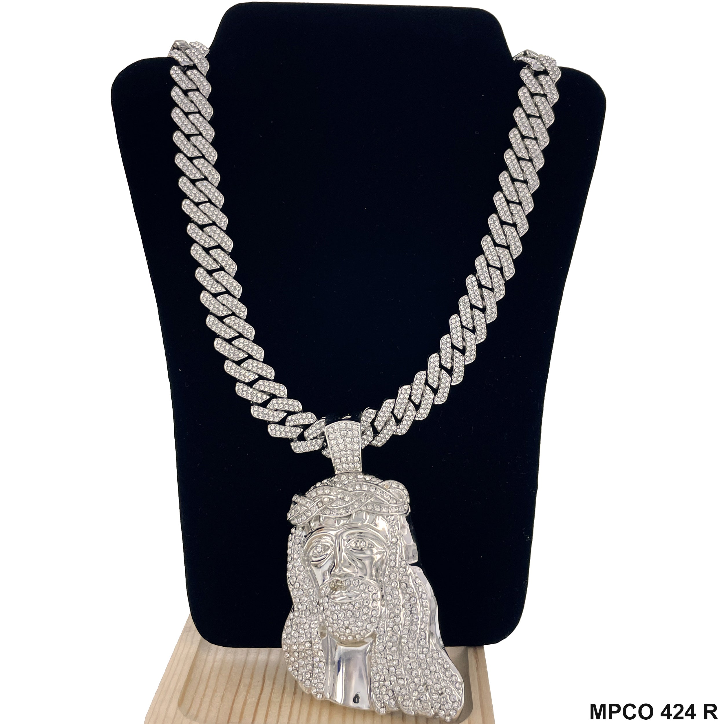 Jesus Face Icy Bling  Hip Hop Chain Necklace MPCO 424 R