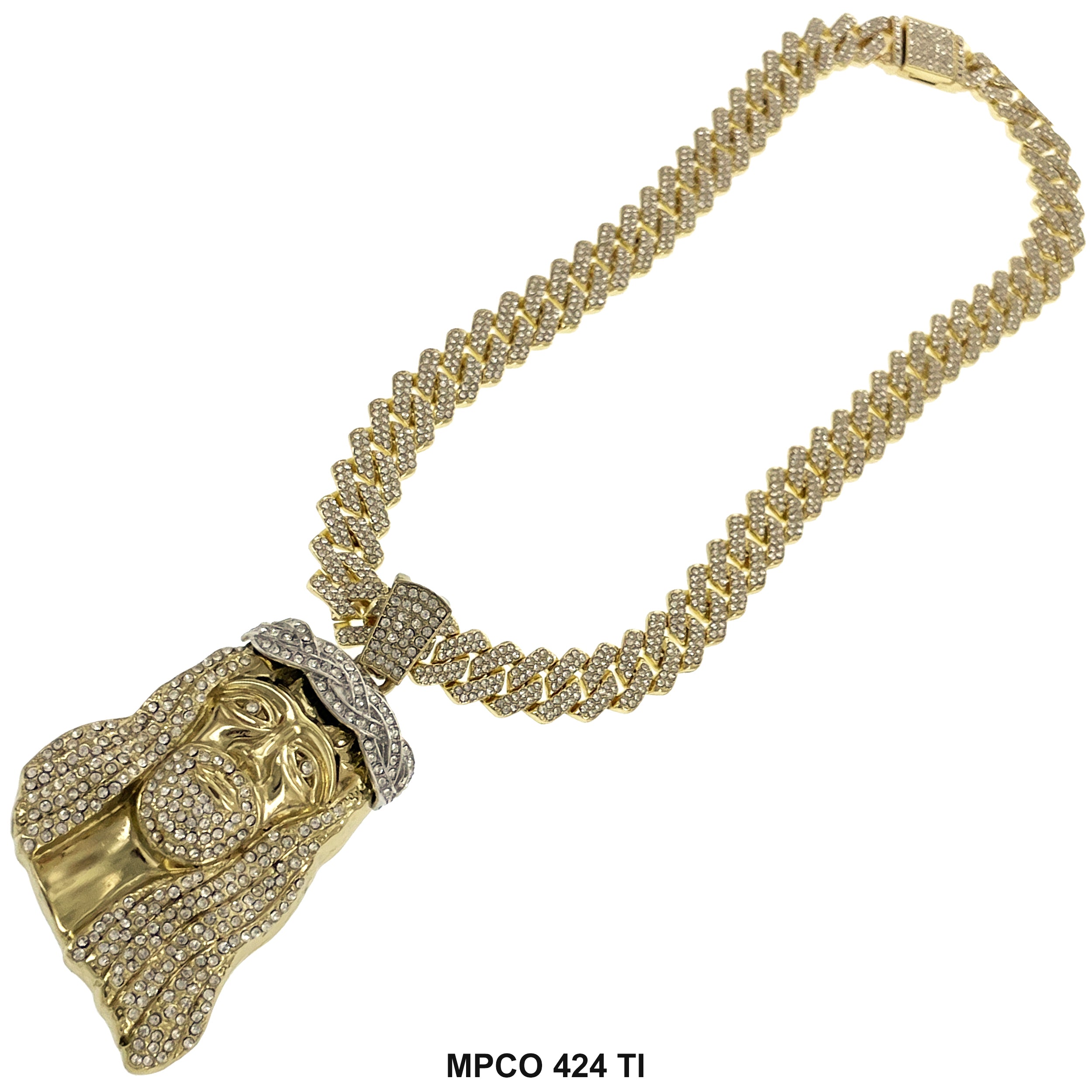 Jesus Face Icy Bling  Hip Hop Chain Necklace MPCO 424 TI