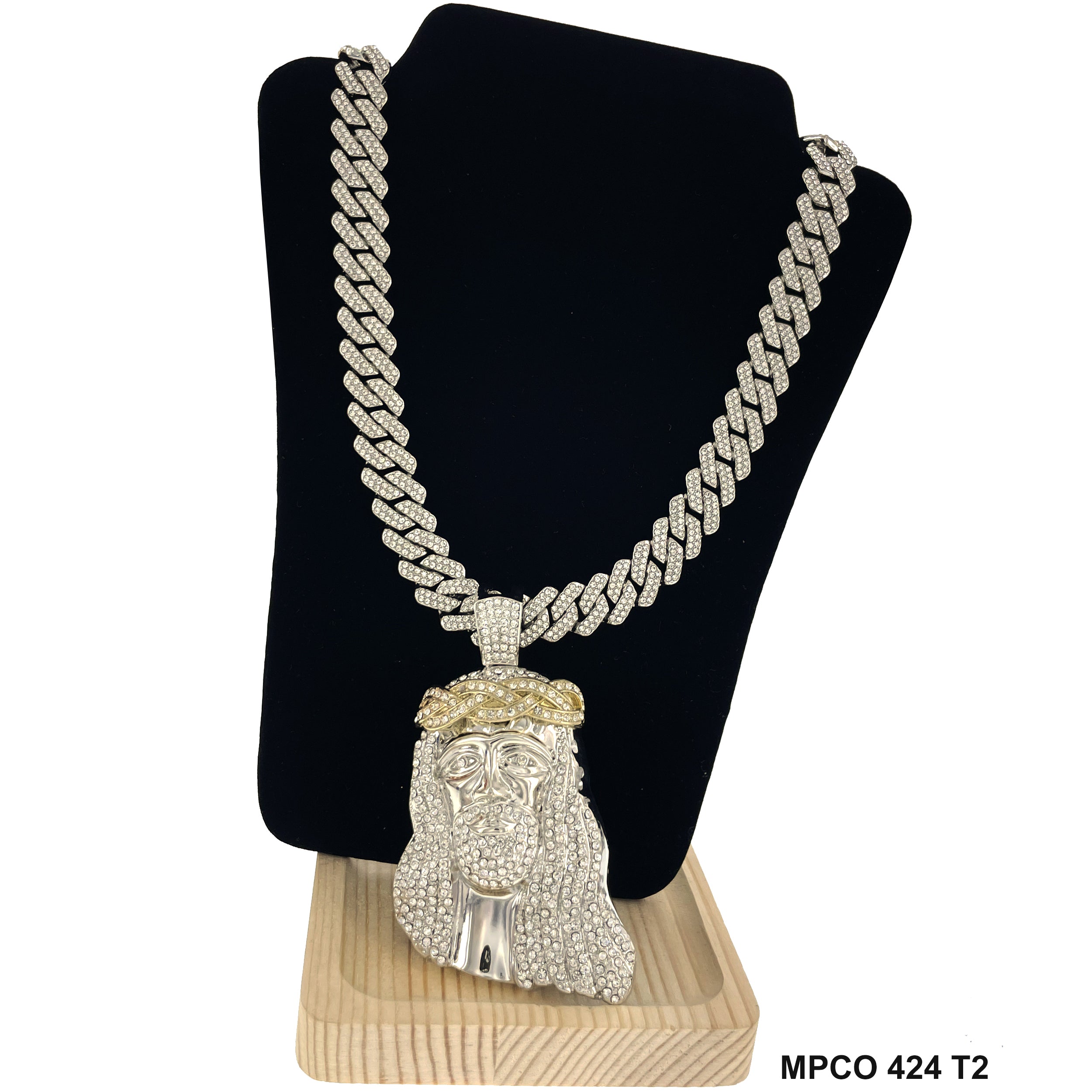 Jesus Face Icy Bling  Hip Hop Chain Necklace MPCO 424 T2