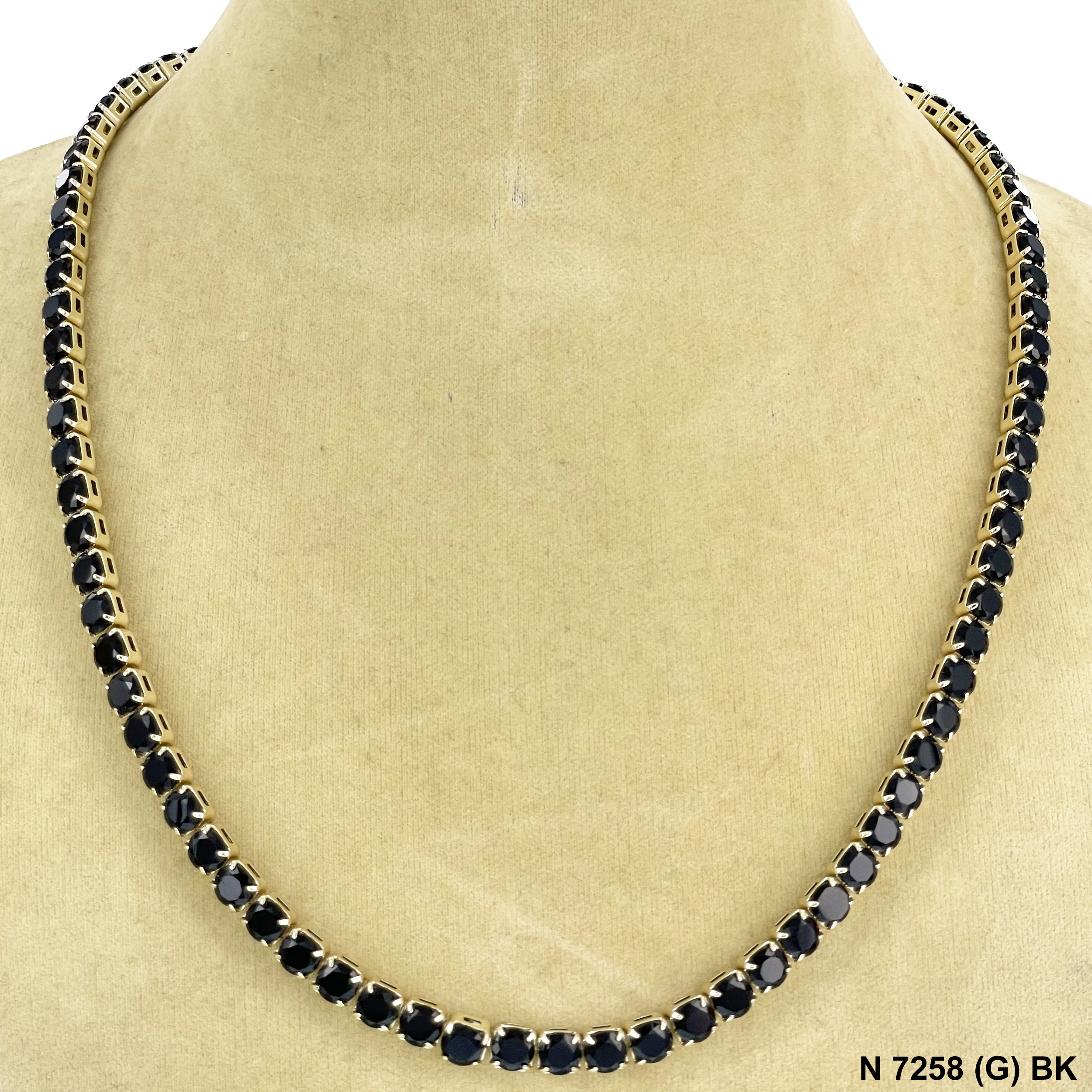 5.0 MM CZ Full Stone Choker N 7258 (G) BK