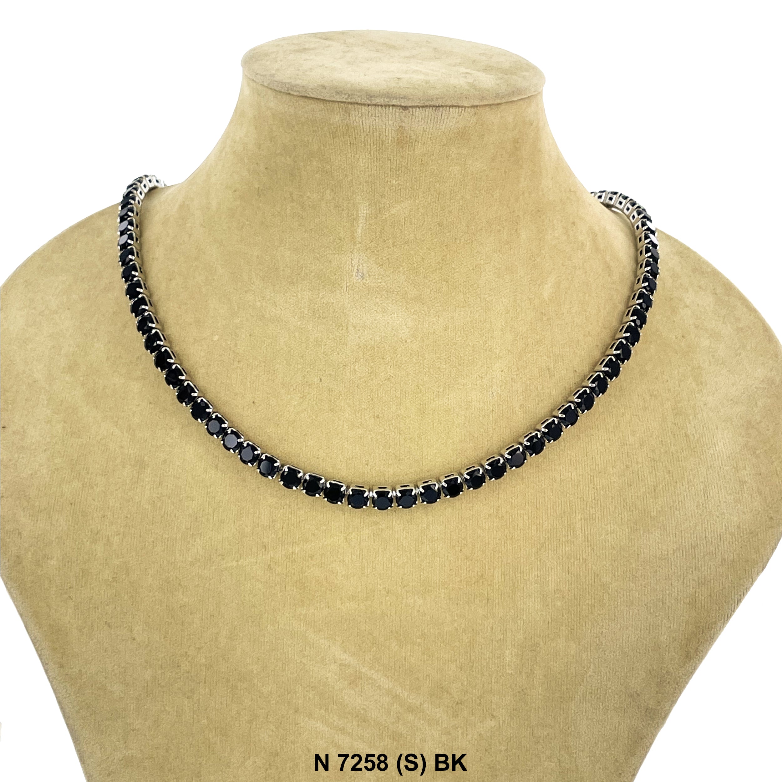 5.0 MM CZ Full Stone Choker N 7258 (S) BK