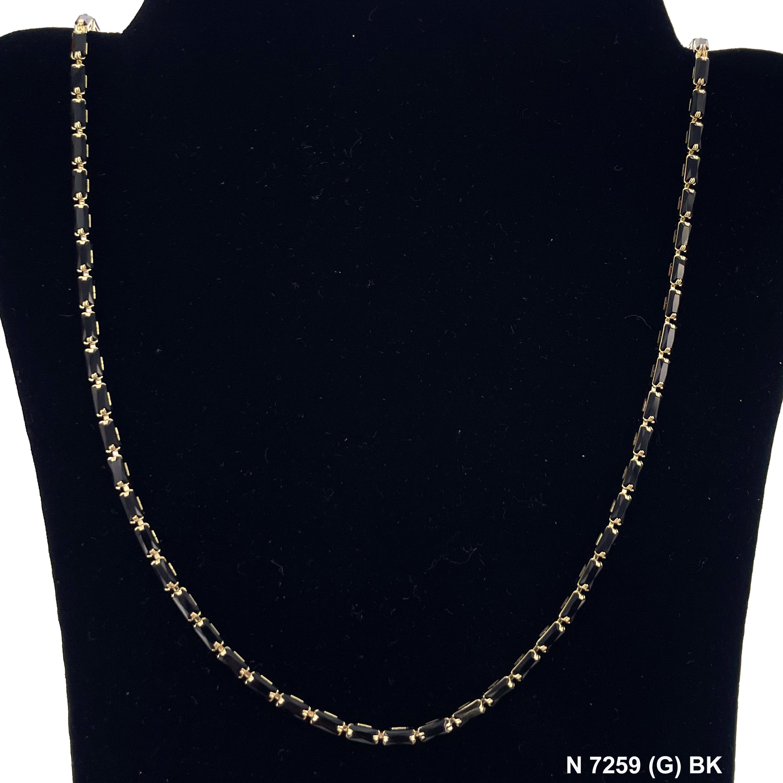 3.0 MM CZ Full Stone Choker N 7259 (G) BK