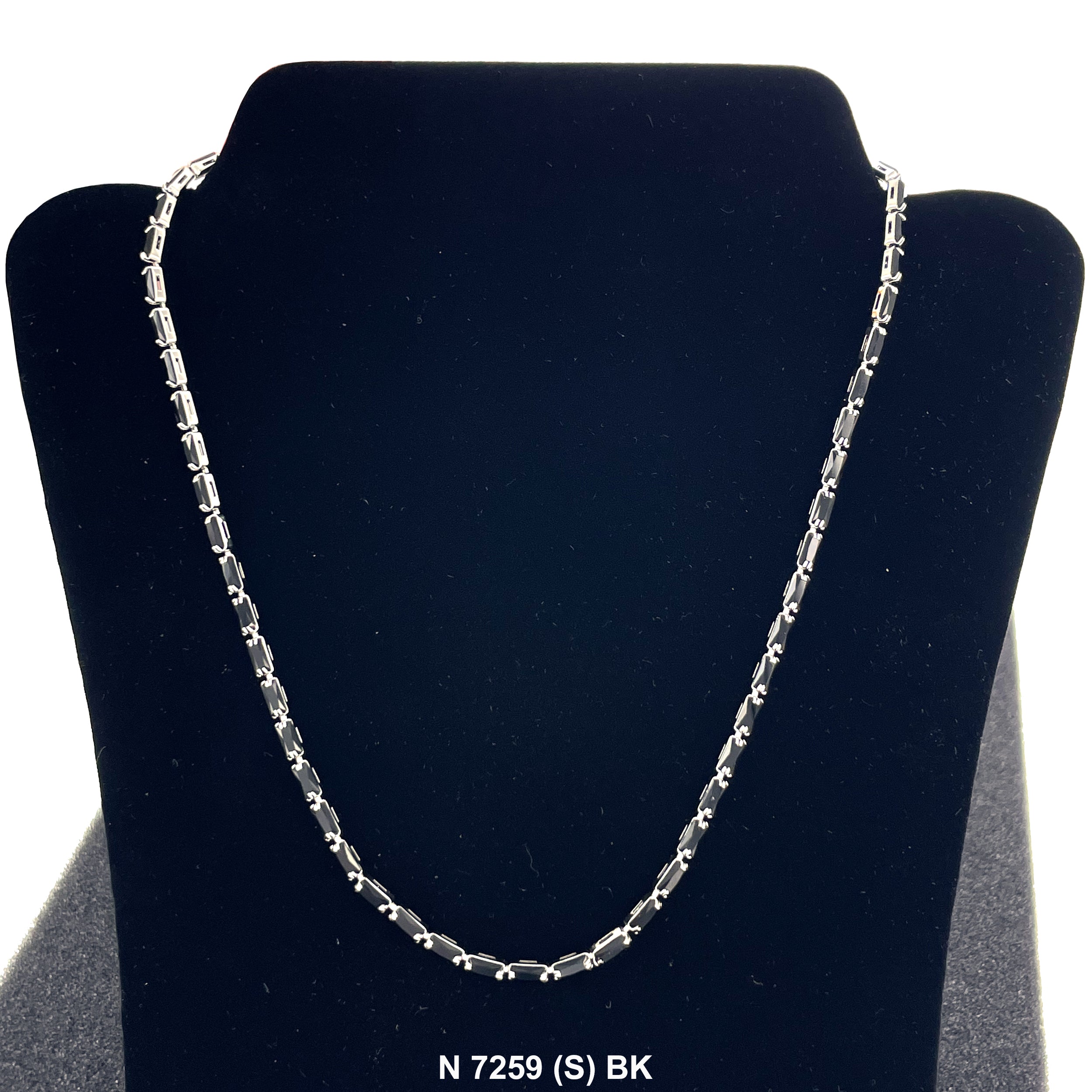 3.0 MM CZ Full Stone Choker N 7259 (S) BK