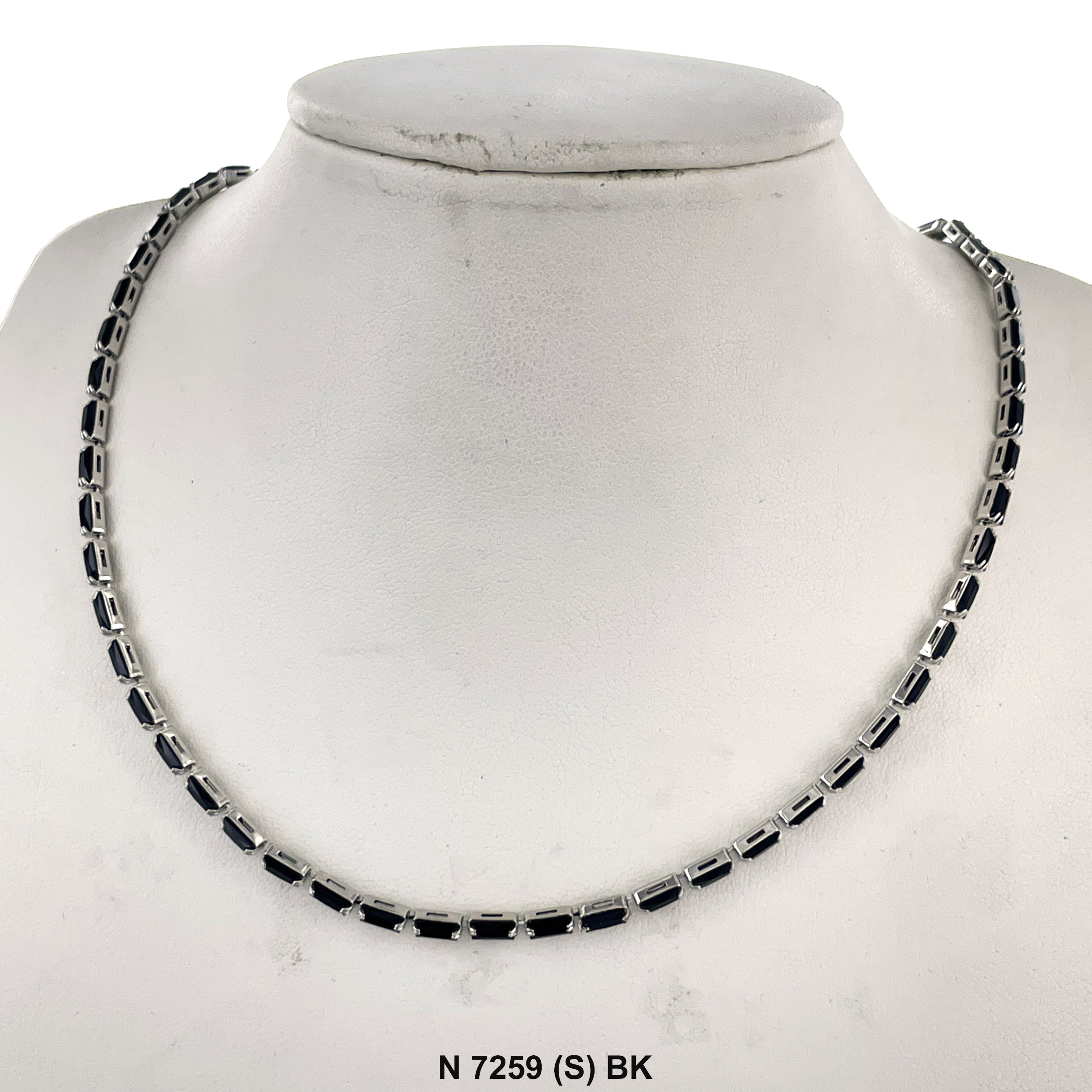 3.0 MM CZ Full Stone Choker N 7259 (S) BK