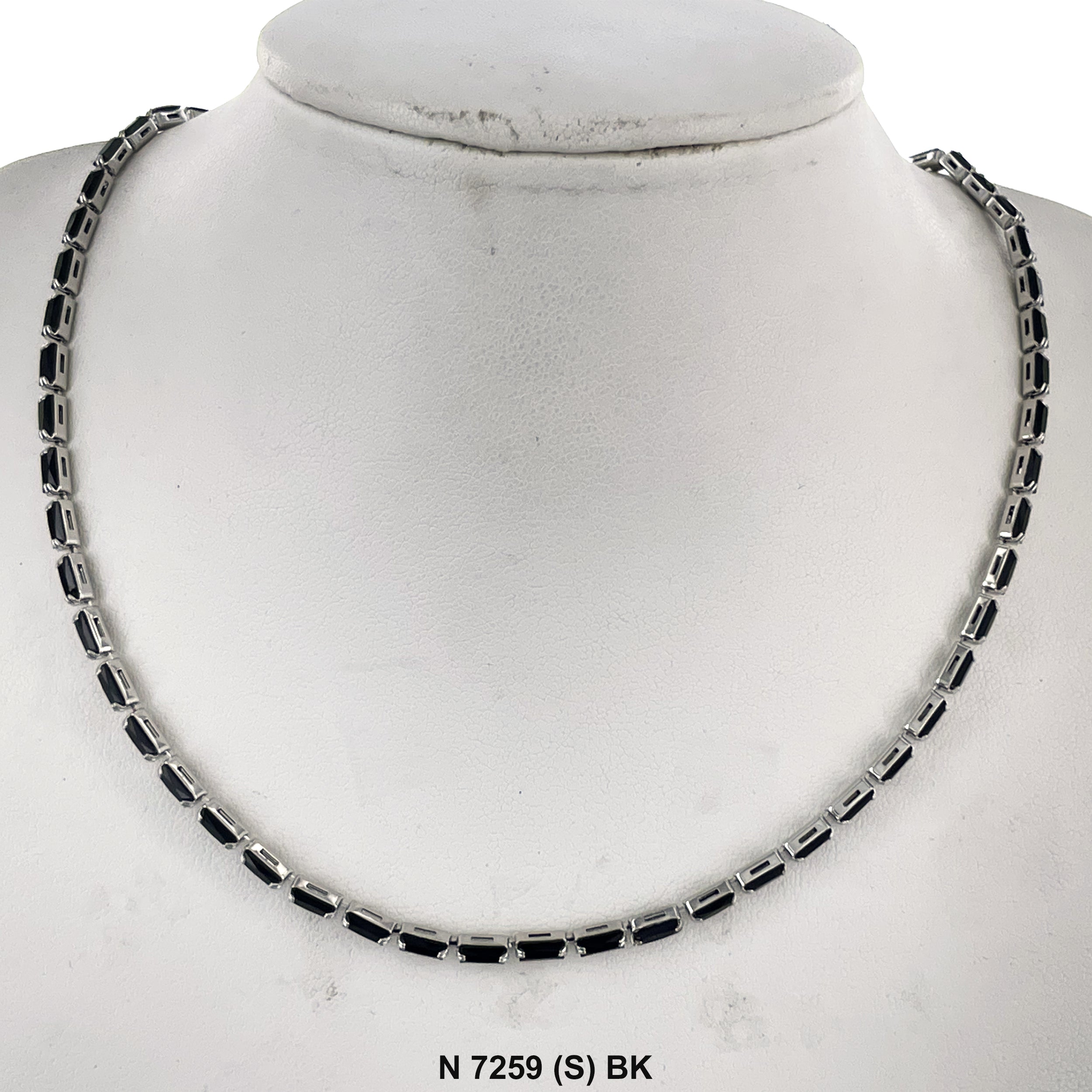 3.0 MM CZ Full Stone Choker N 7259 (S) BK