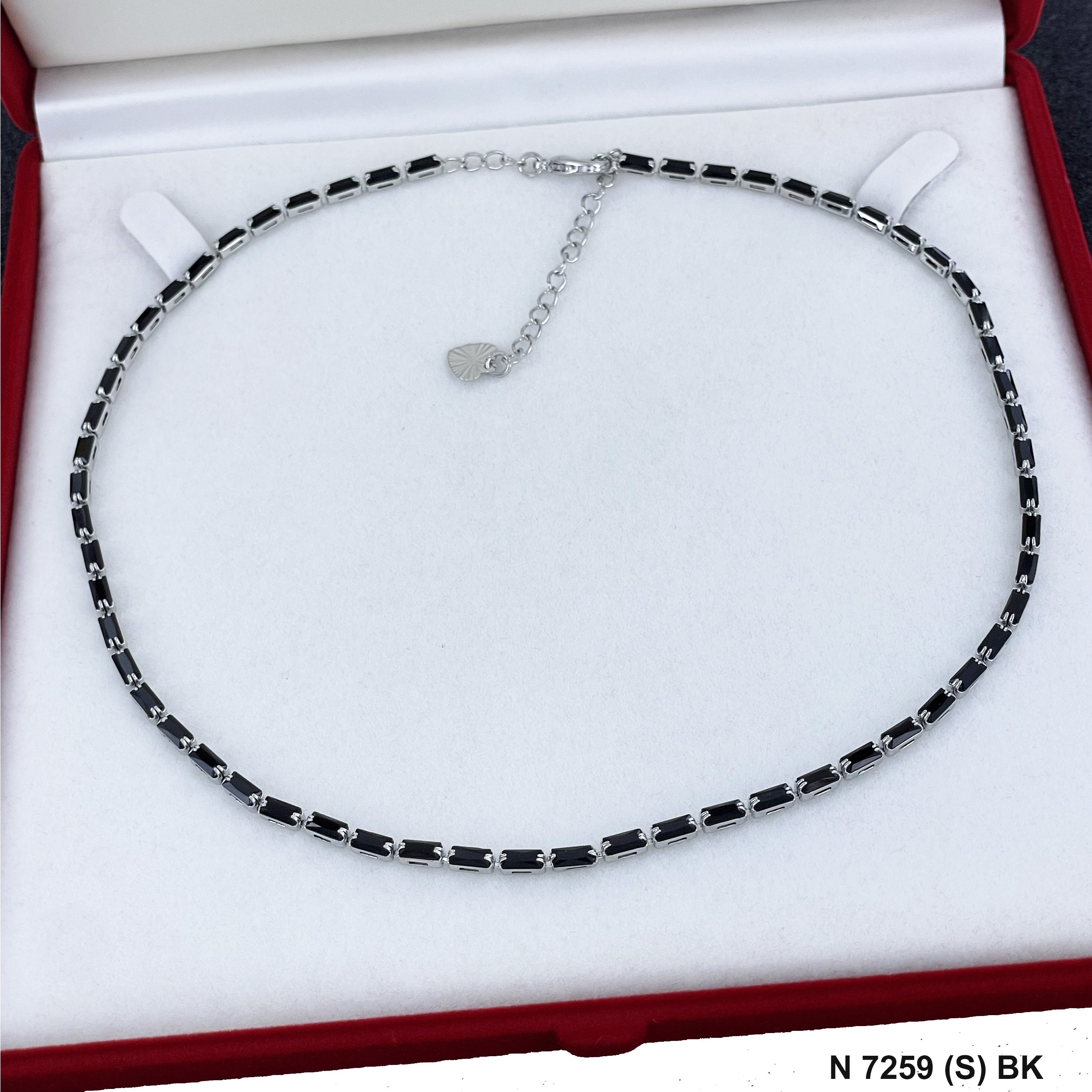 3.0 MM CZ Full Stone Choker N 7259 (S) BK