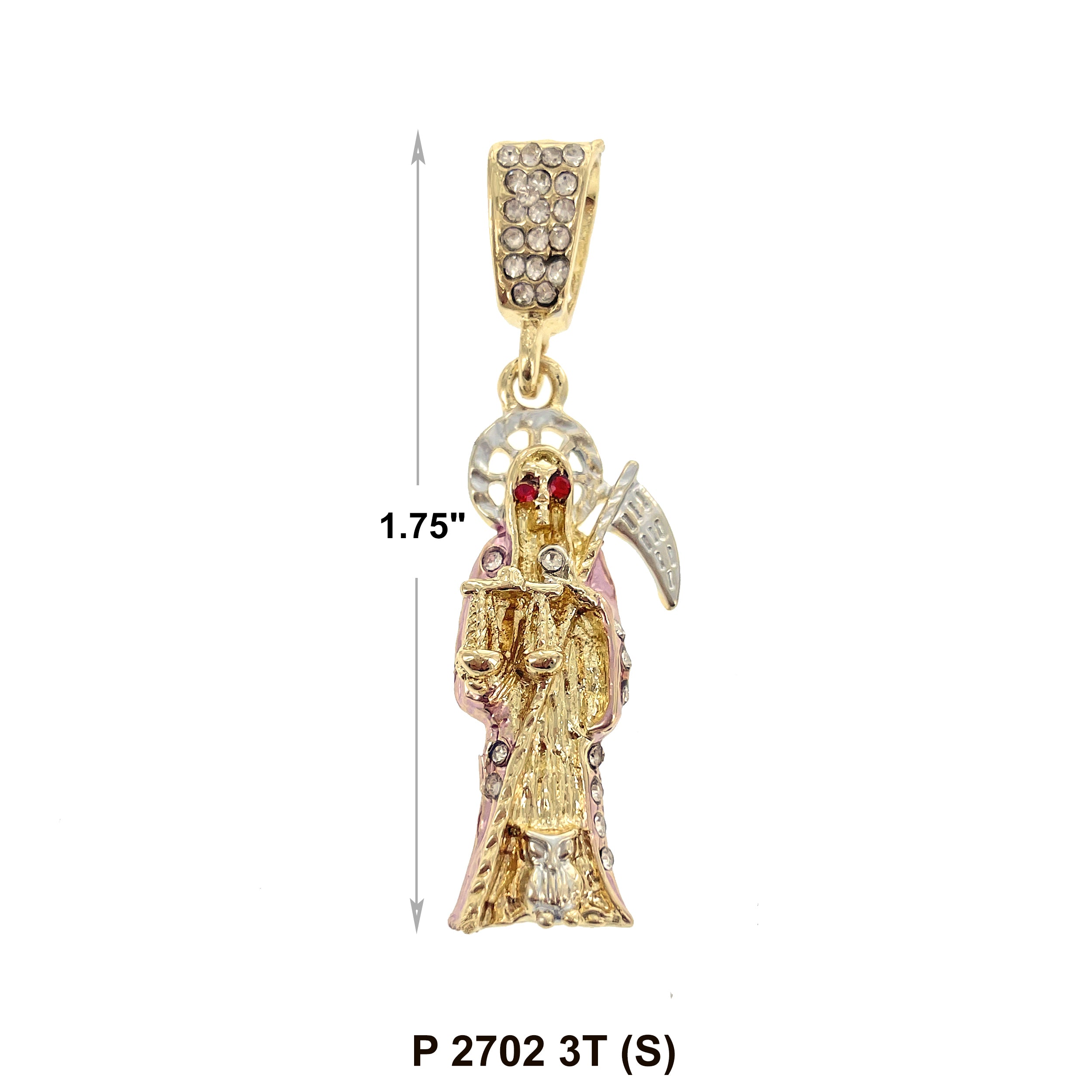 Santa Muerte Pendant P 2702 3T