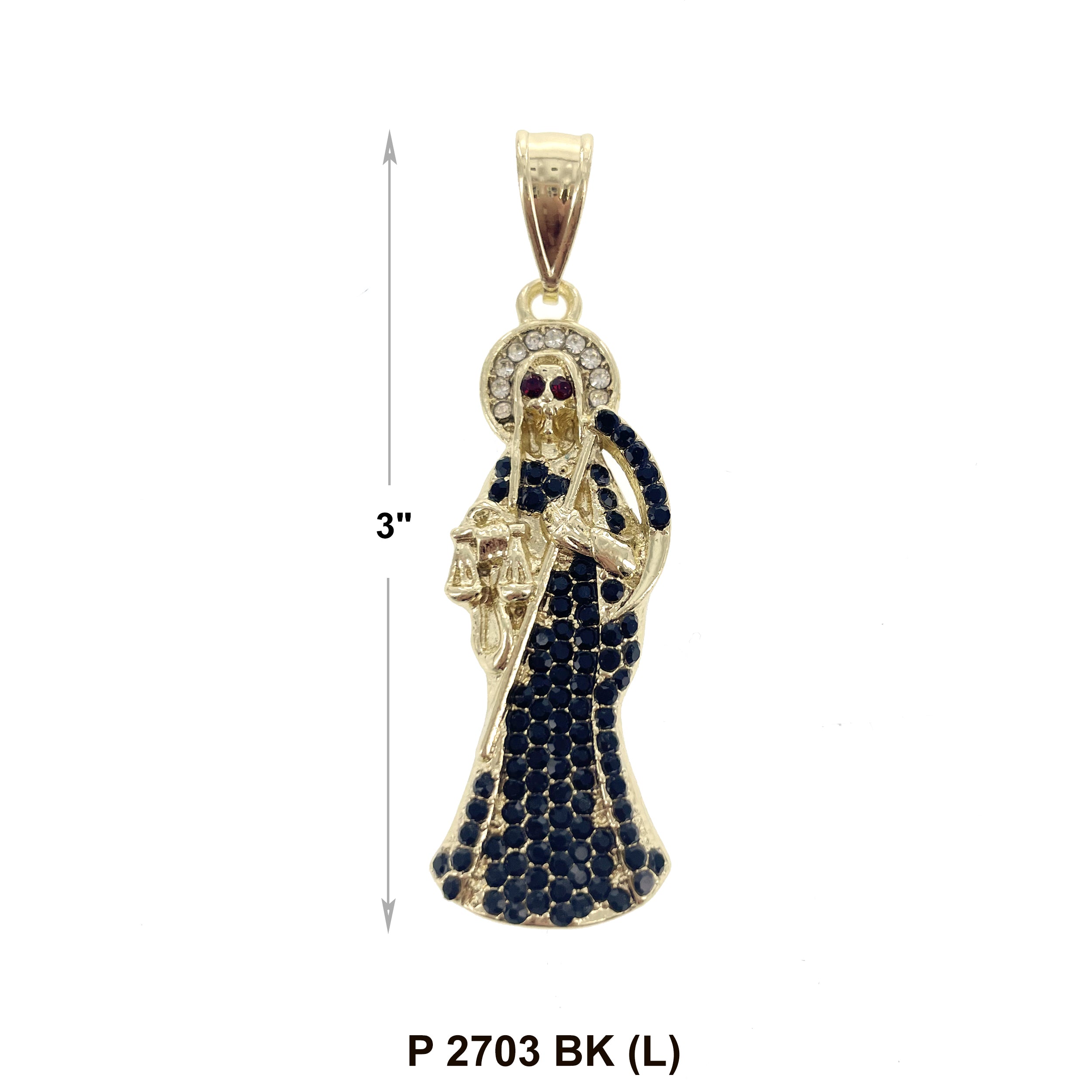 Santa Muerte Pendant P 2703 BK