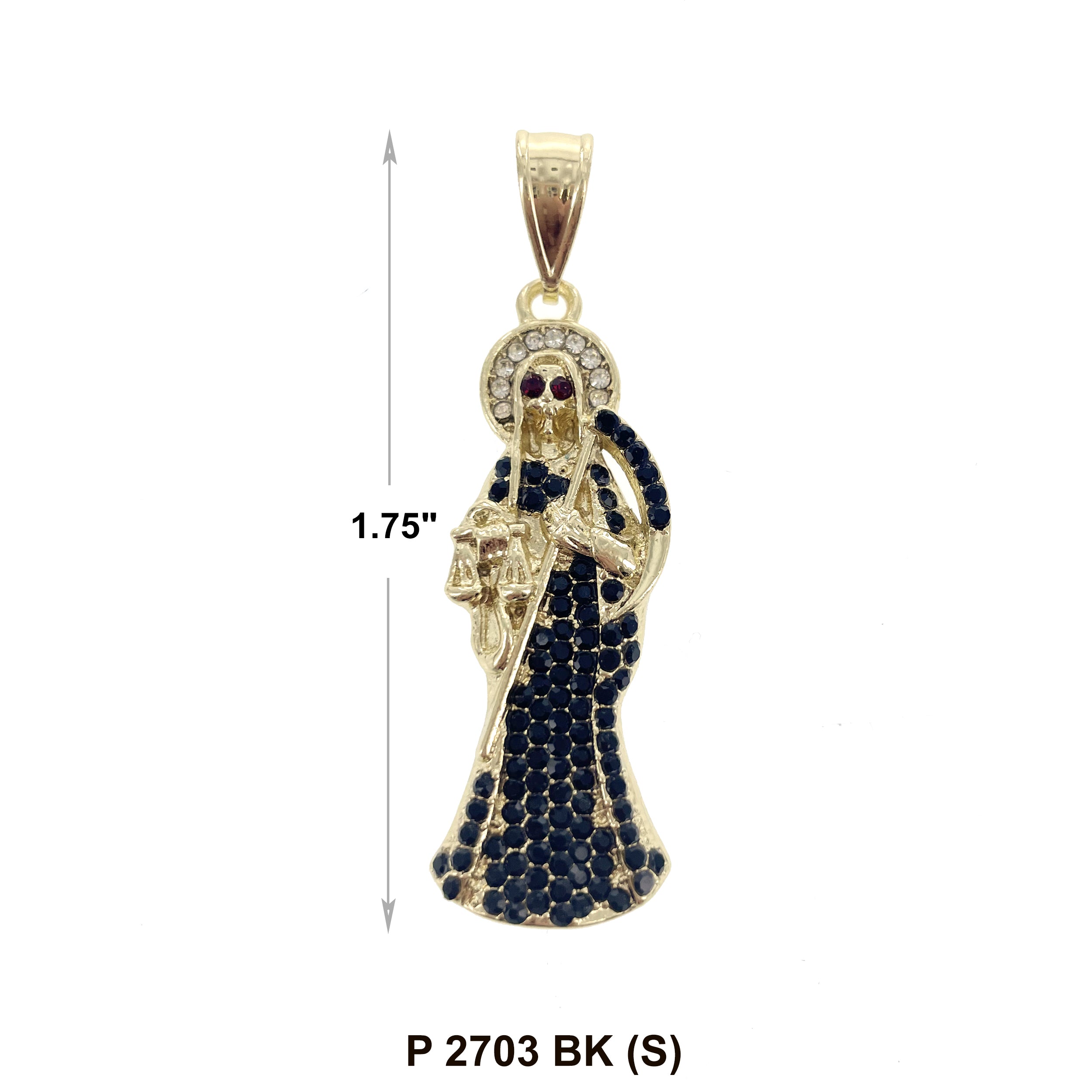 Santa Muerte Pendant P 2703 BK