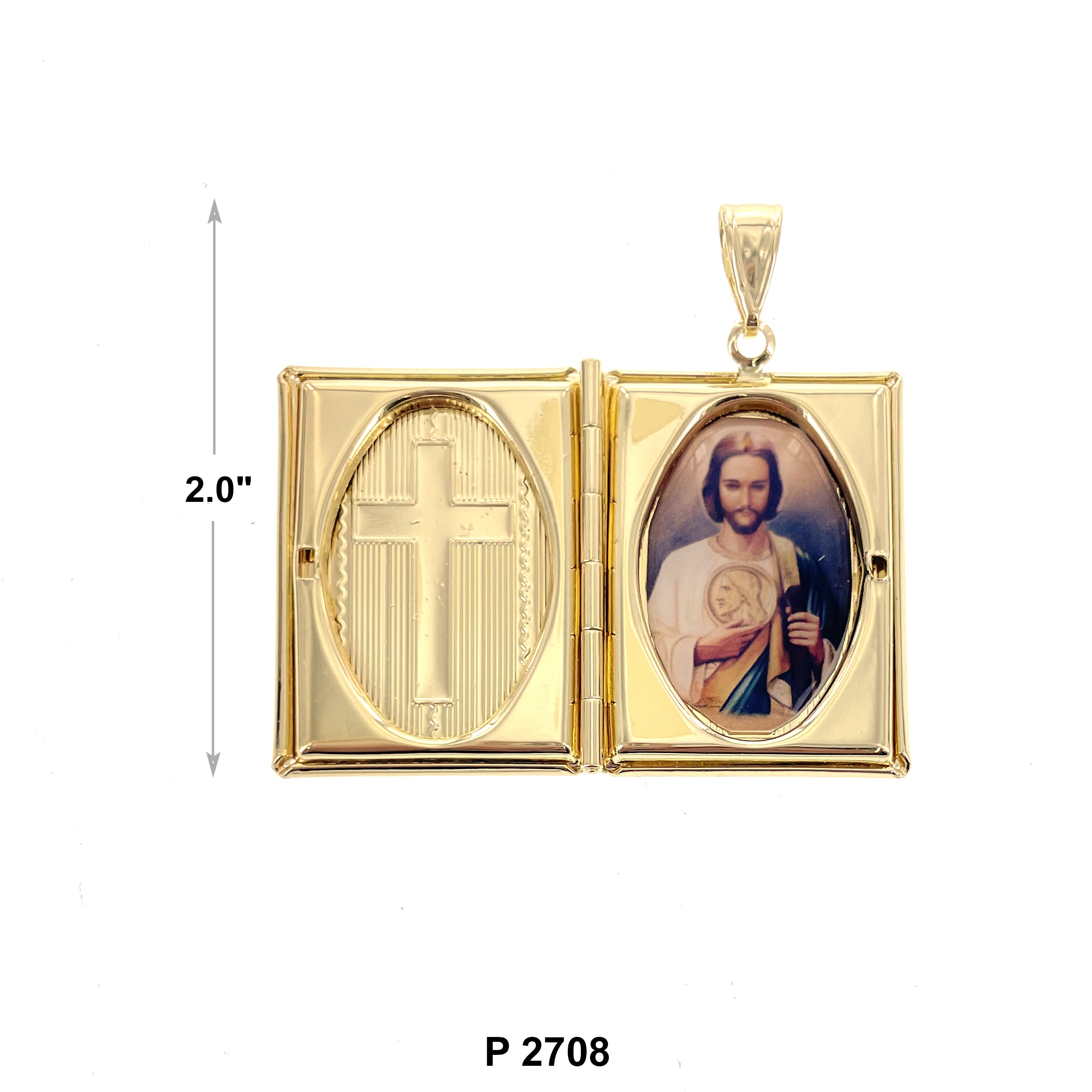 San Judas Locket Pendant P 2708