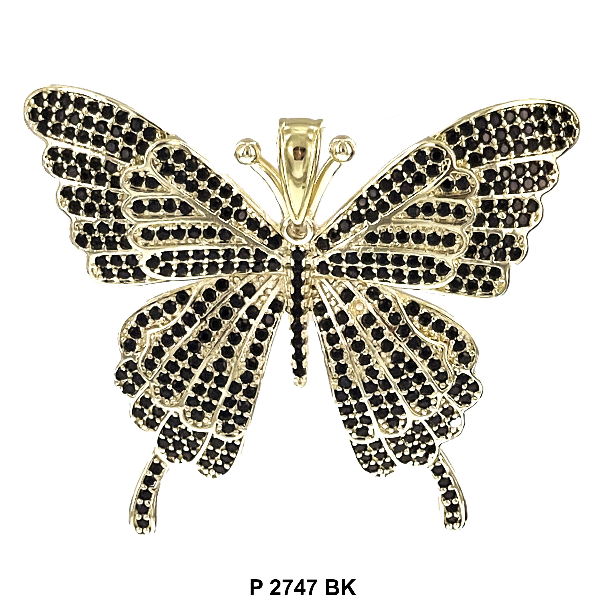 Butterfly CZ Pendant P 2747 BK