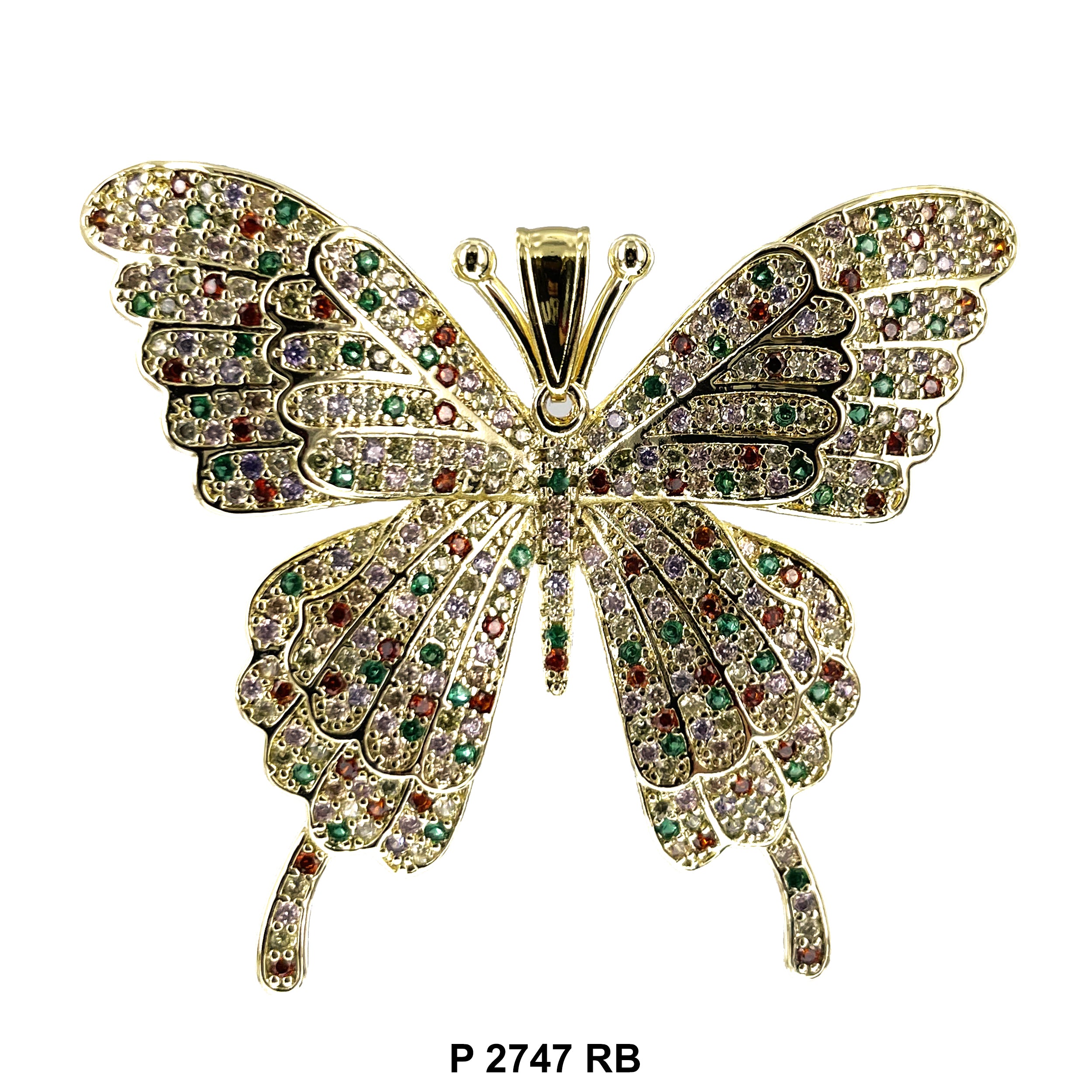 Butterfly CZ Pendant P 2747 RB