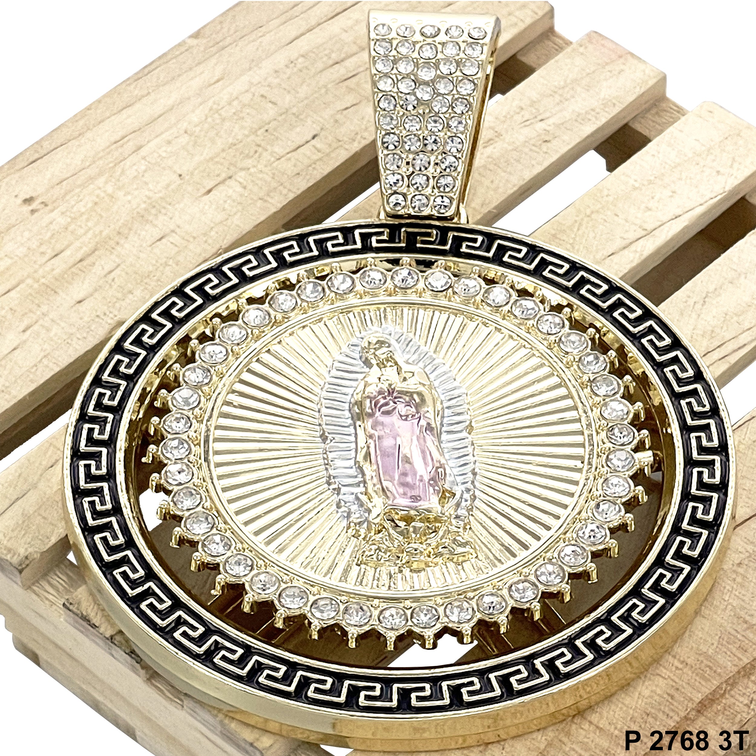 Guadalupe Spinning Medallion P 2768 3T