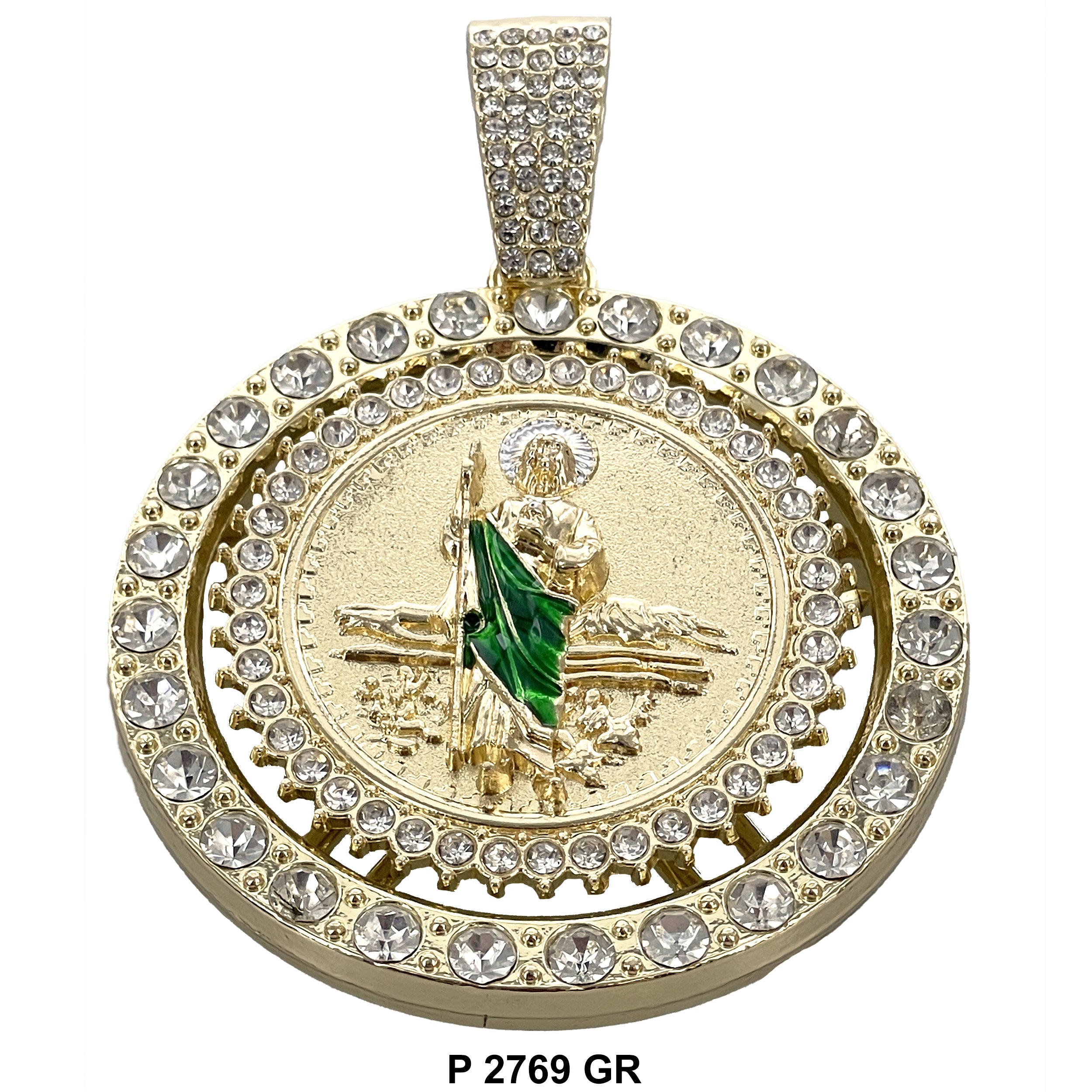 San Judas Spinning Medallion P 2769 GR