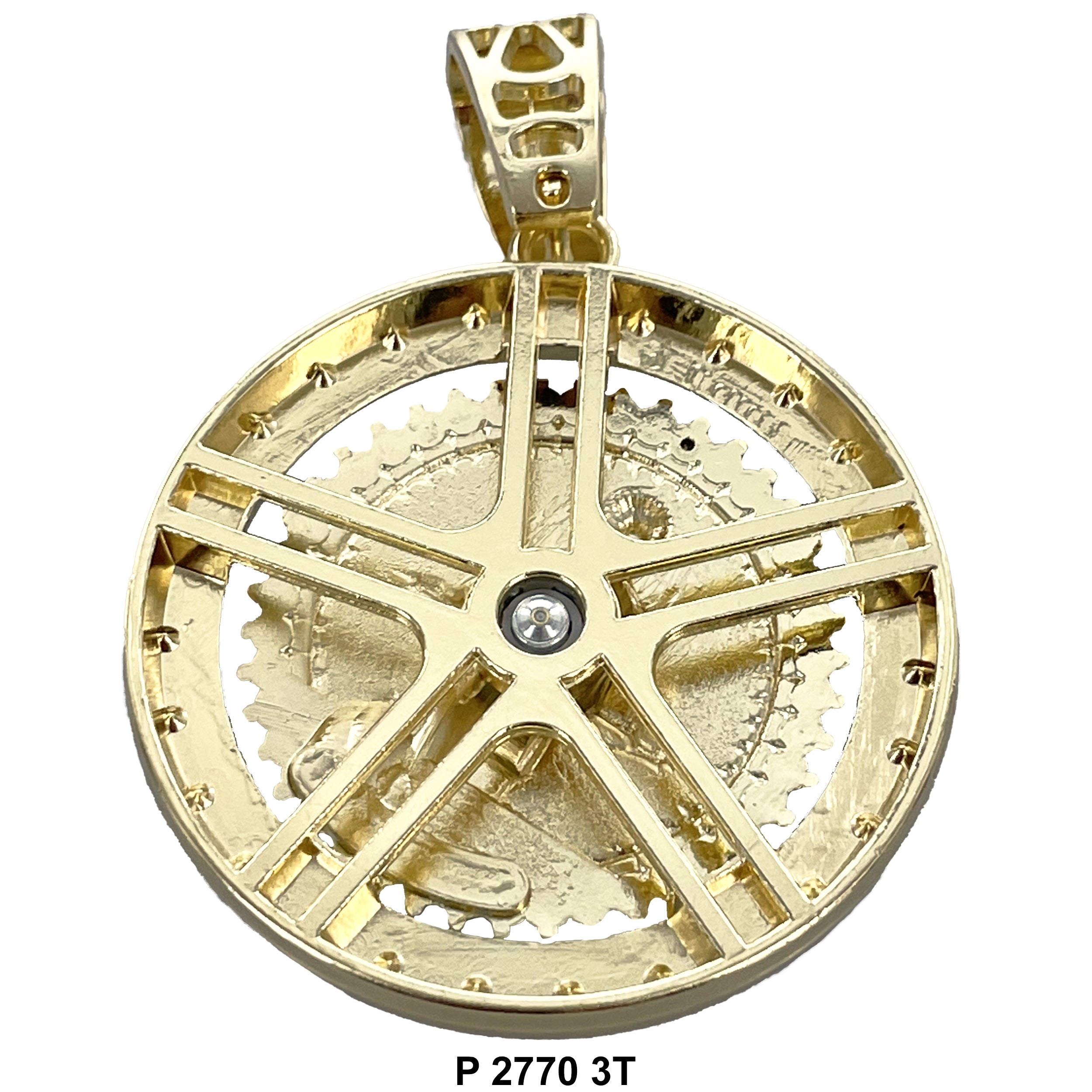 San Judas Spinning Medallion P 2770 3T