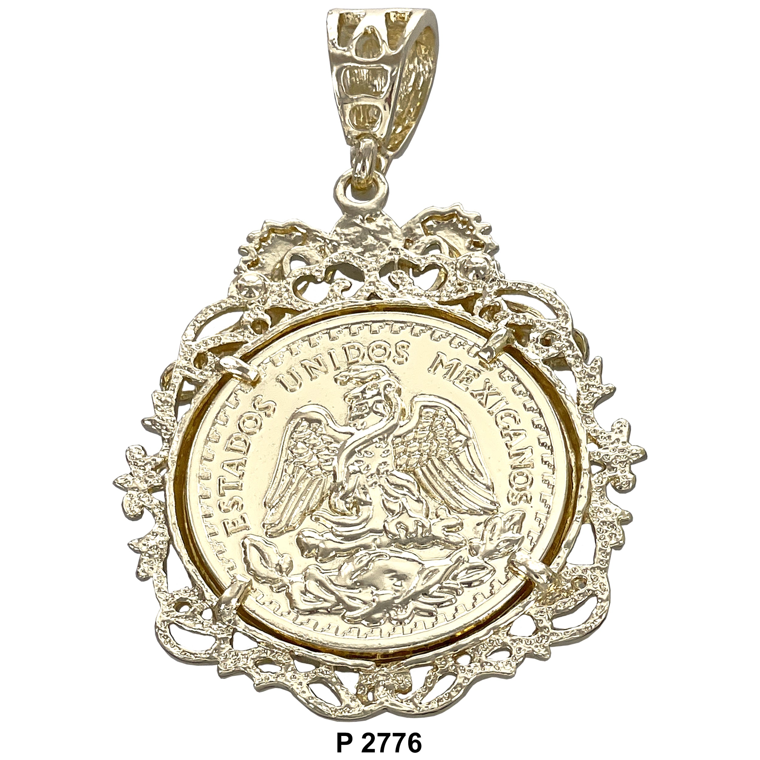 50 Pesos Centenario With Horses Pendant P 2777 G W