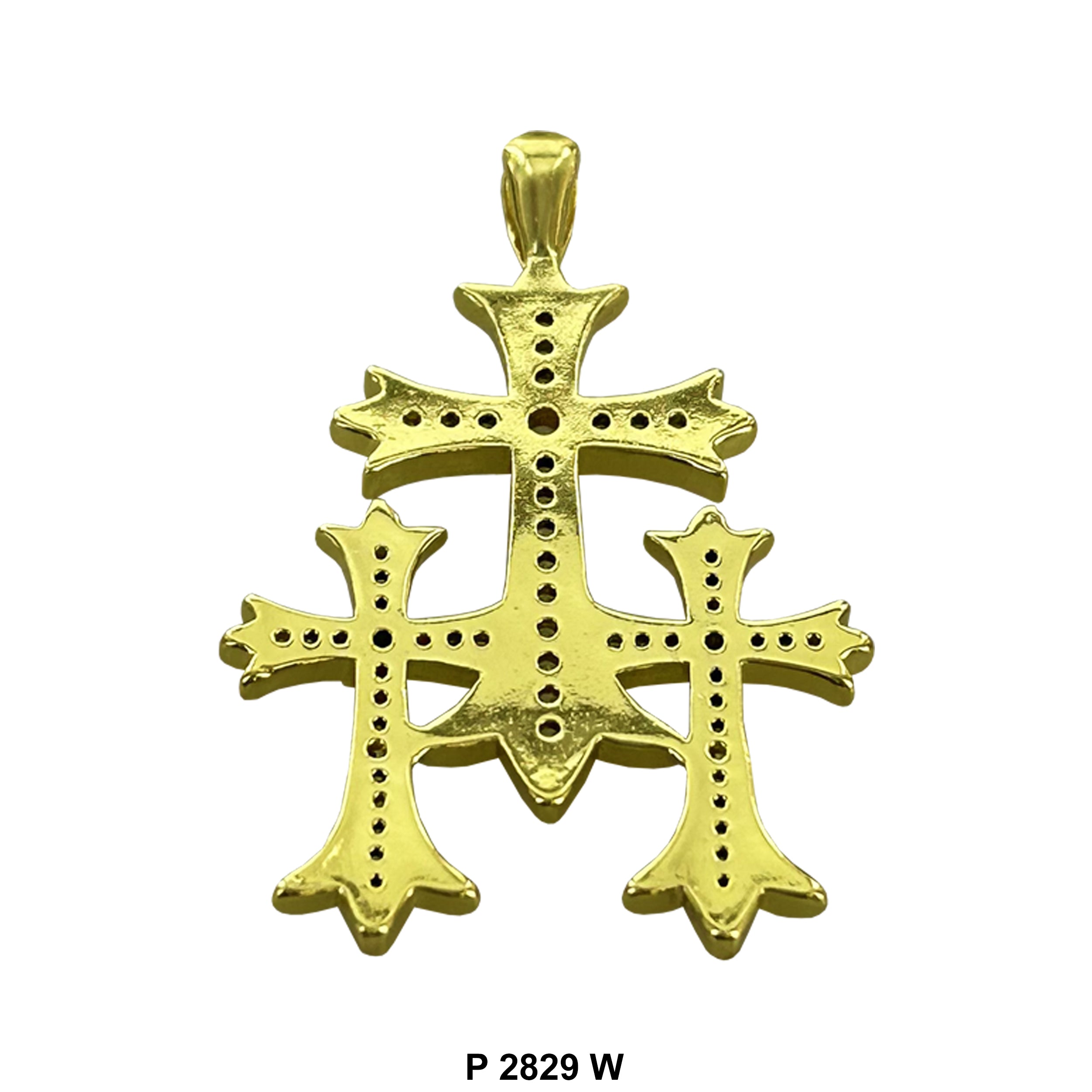 Triple Cross Pendant P 2829 W