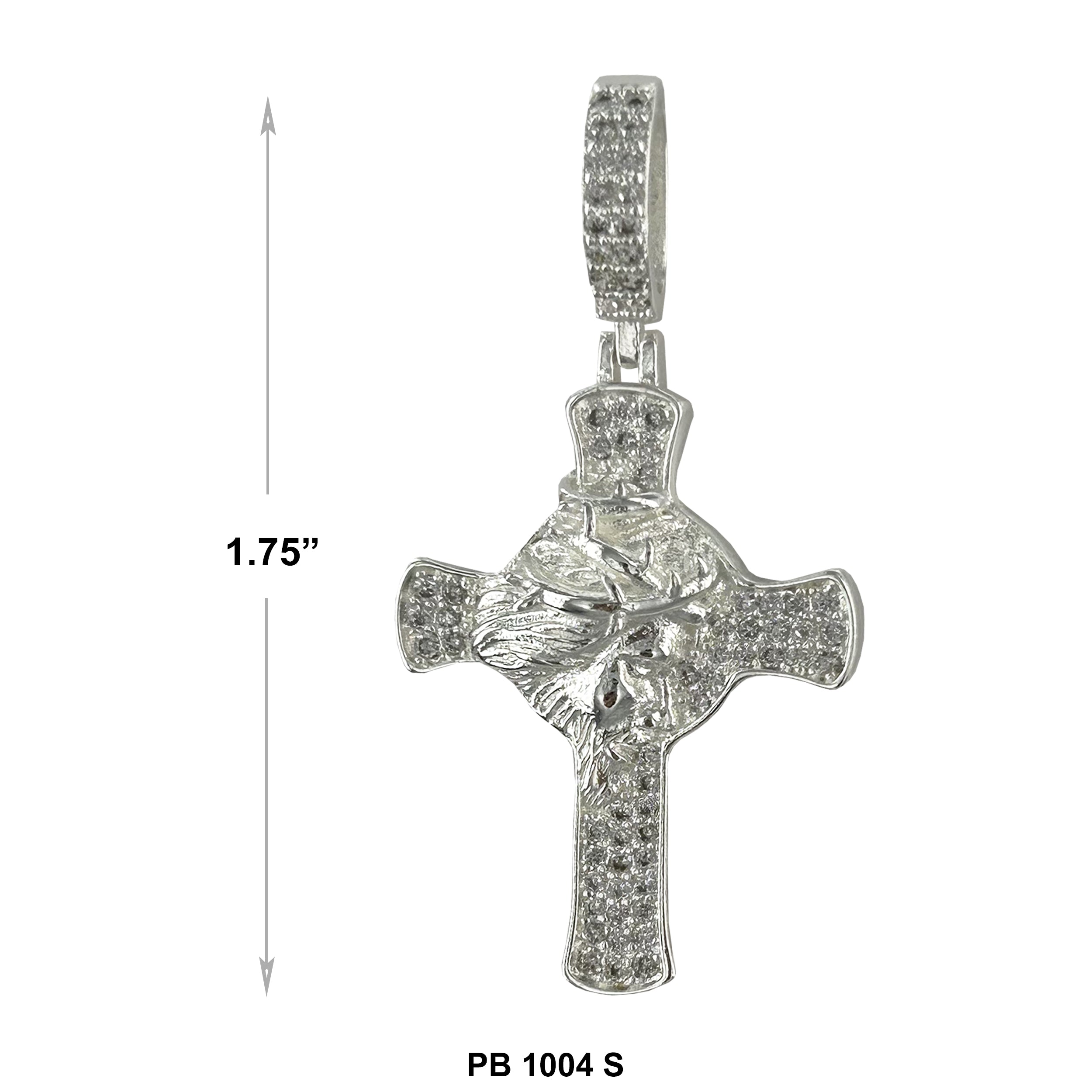Cross With Jesus Face Pendant PB 1004 S