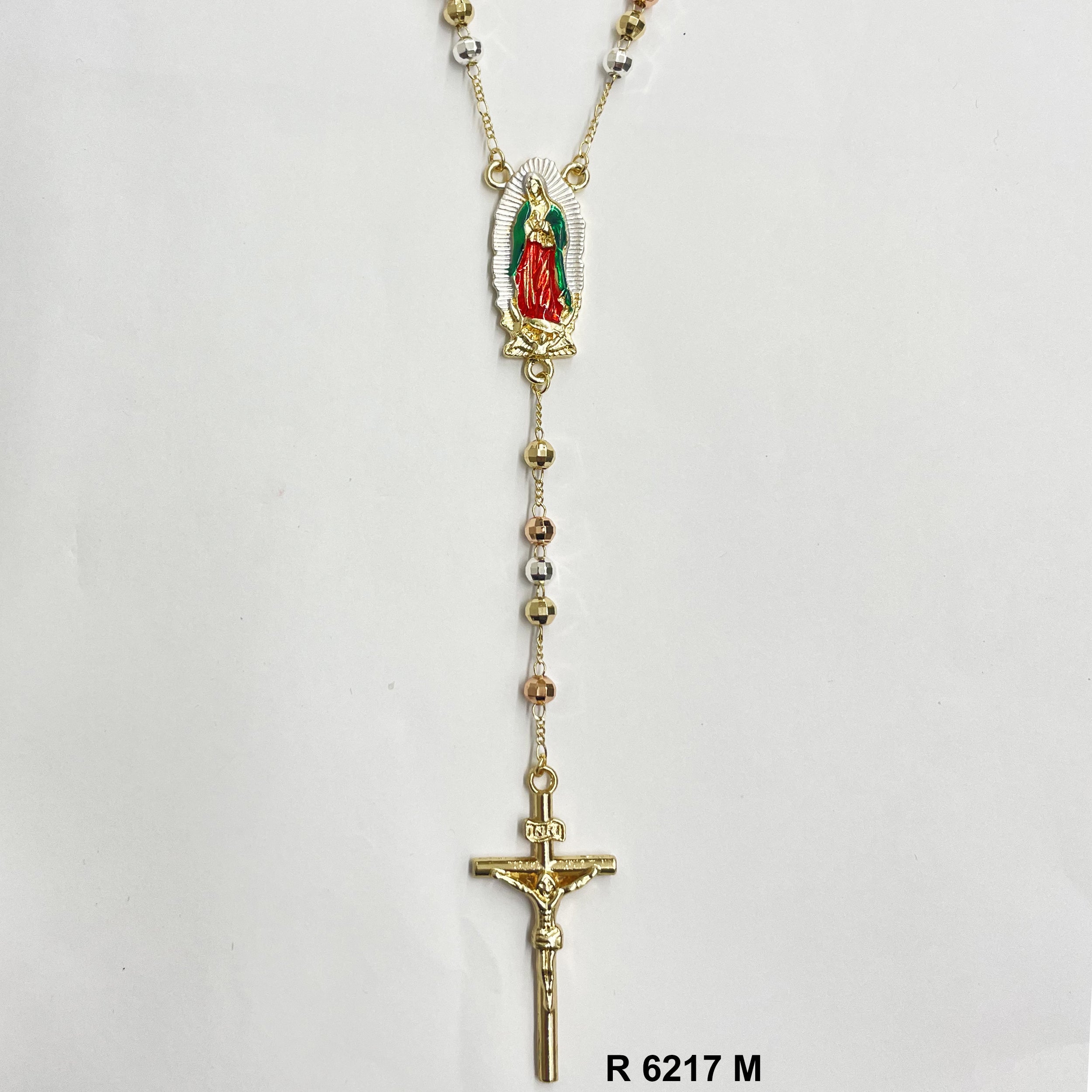 6 MM Guadalupe Disco Ball Rosary R 6217 M