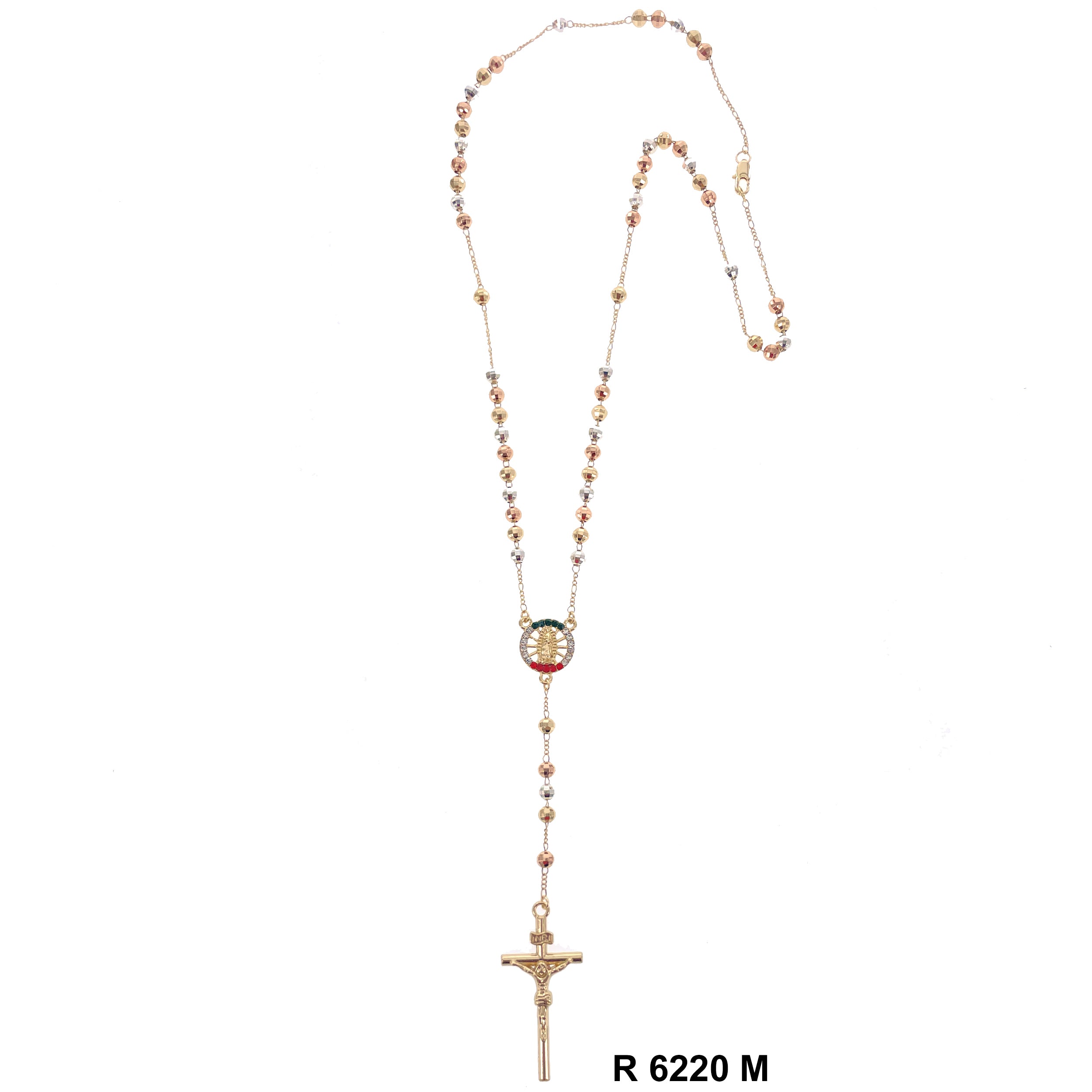 6 MM Guadalupe Disco Ball Rosary R 6220 M