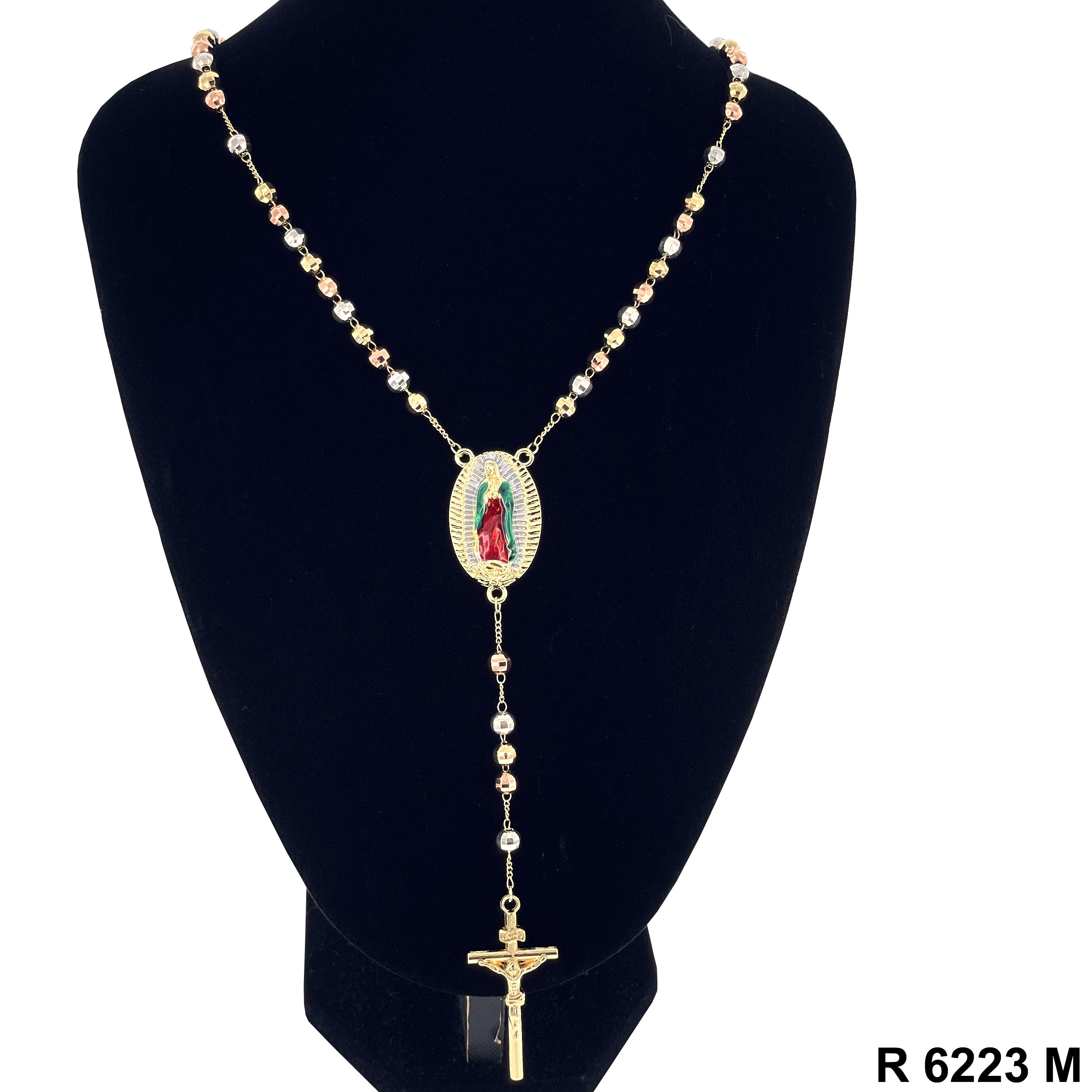 6 MM Guadalupe Disco Ball Rosary R 6223 M