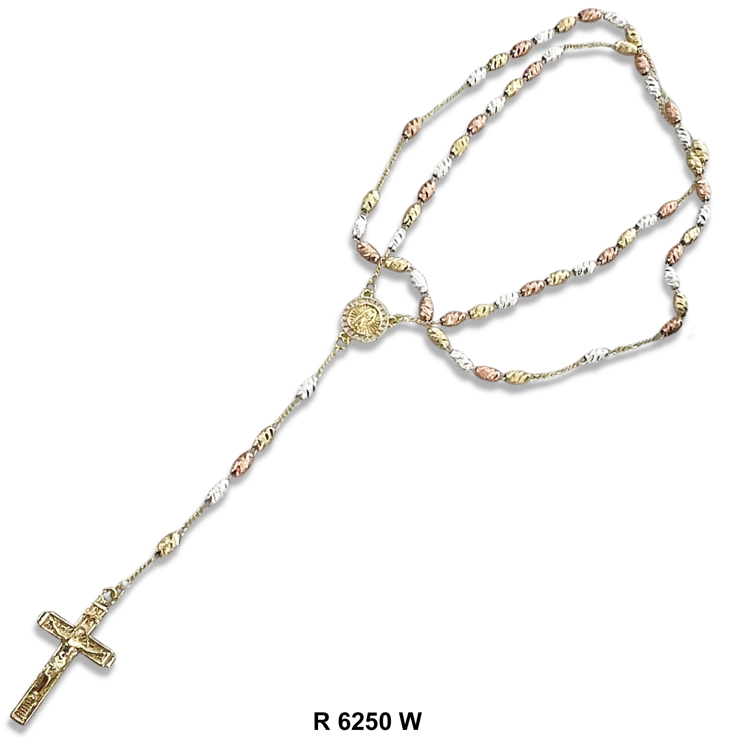 6 MM Guadalupe Rice Beads Rosary R 6250 W