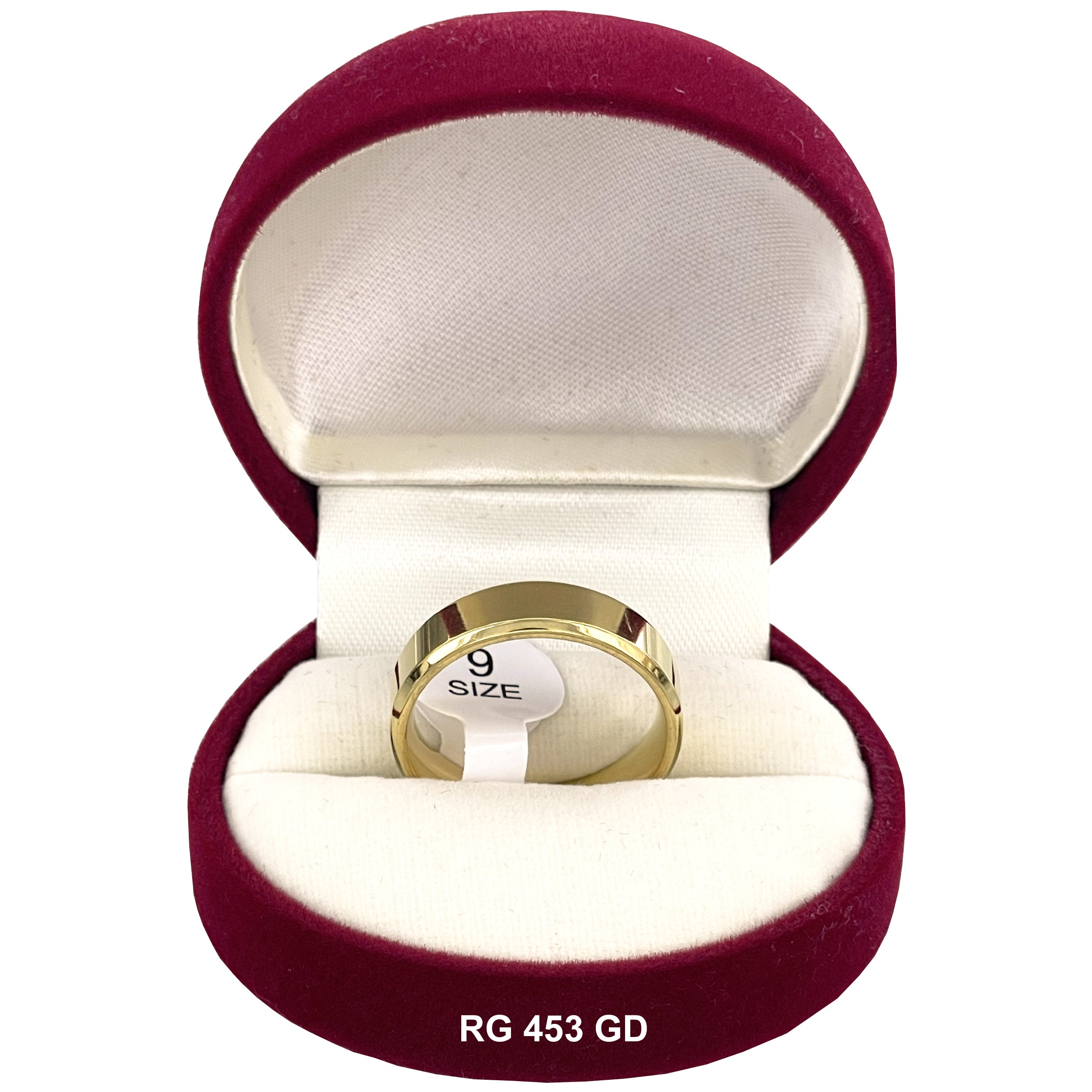 6 MM Stainless Steel Wedding Band RG 453 GD