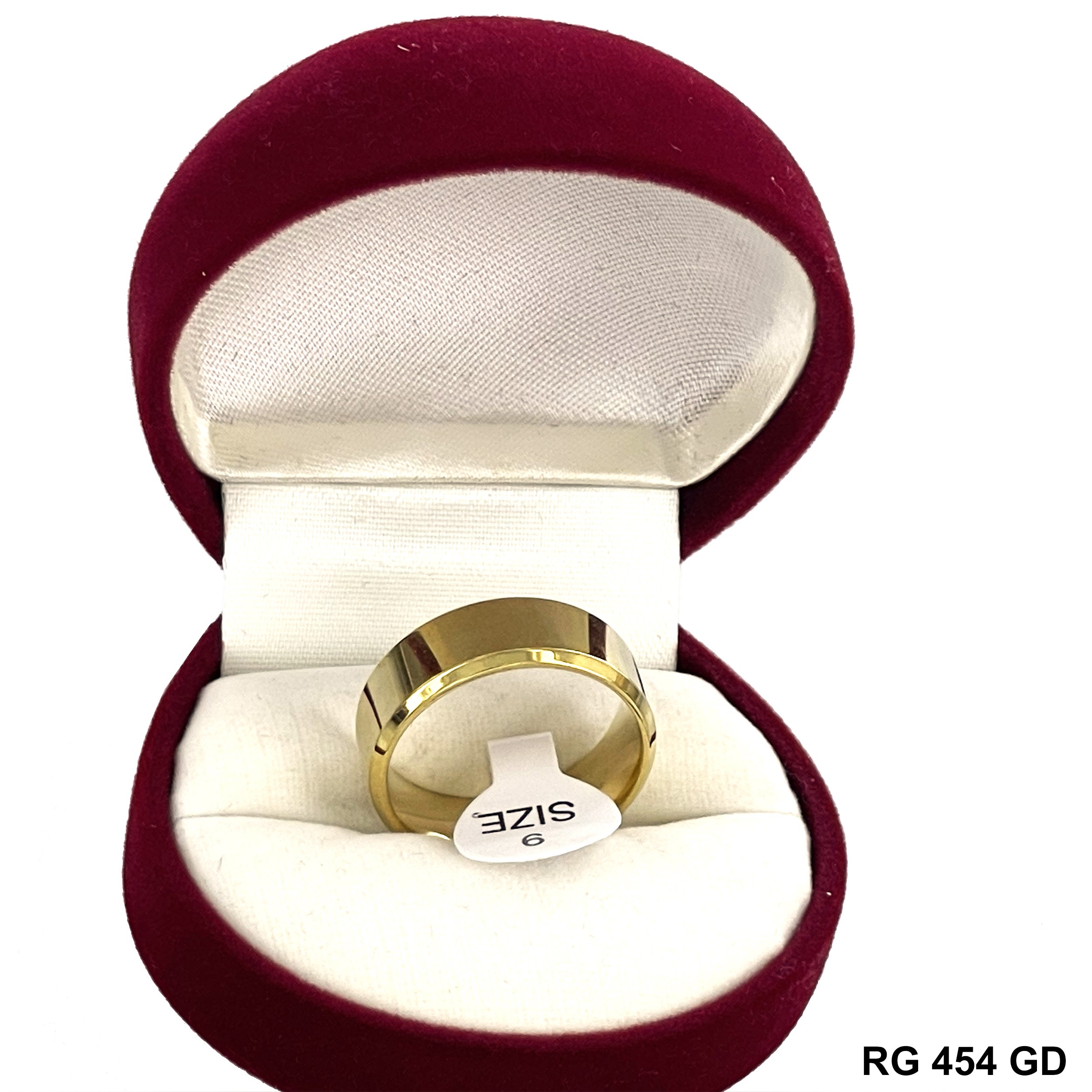 8 MM Stainless Steel Wedding Band RG 454 GD