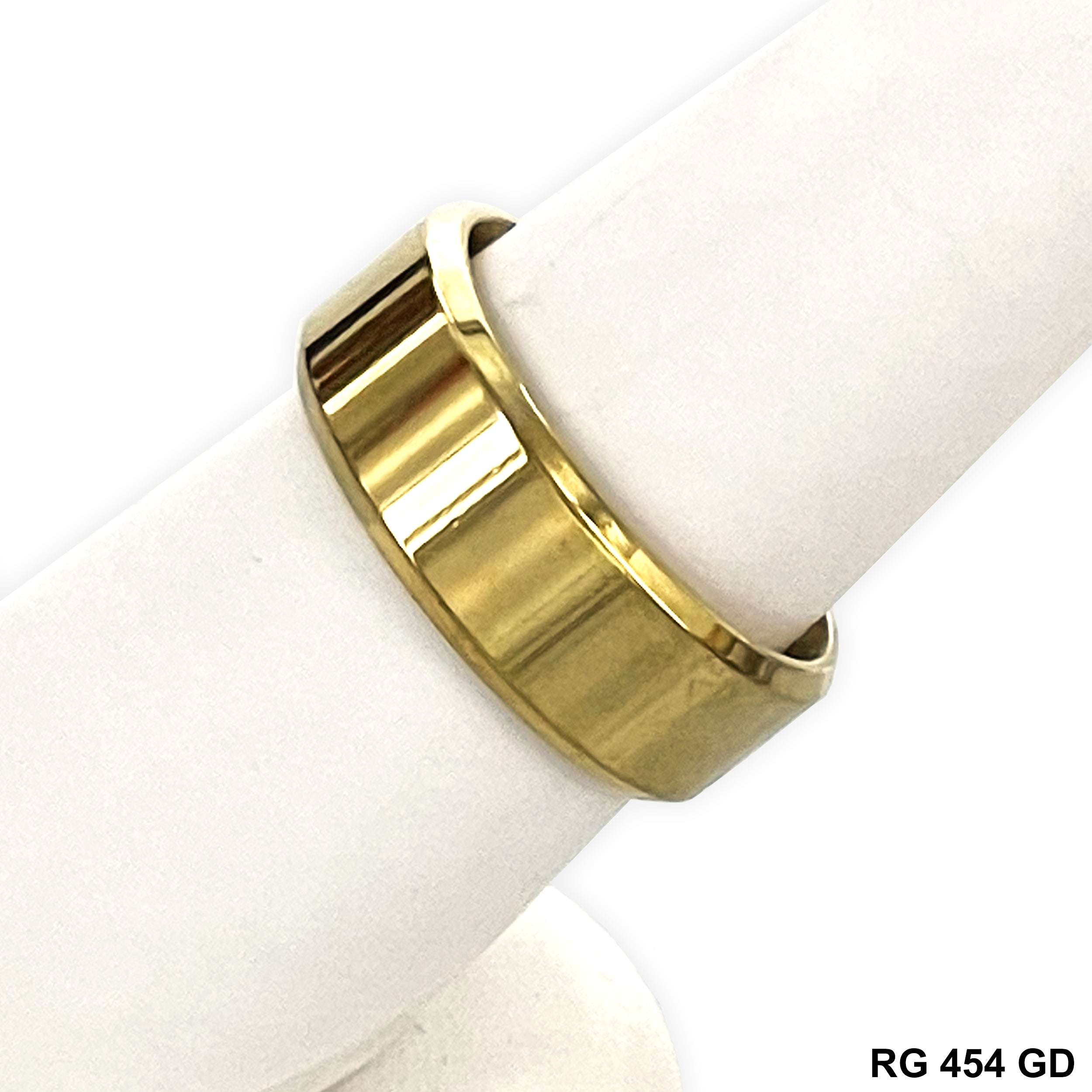 8 MM Stainless Steel Wedding Band RG 454 GD