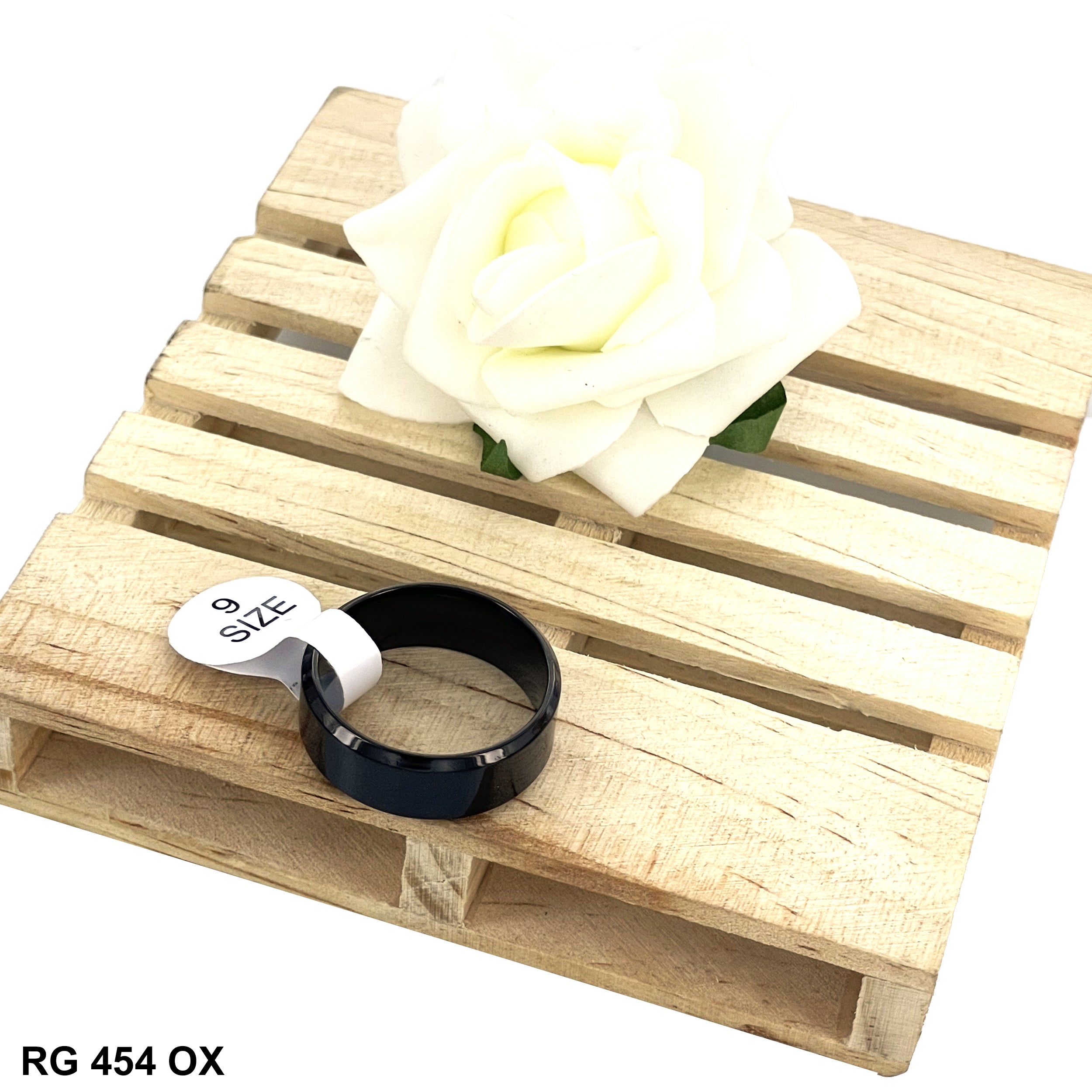 8 MM Stainless Steel Wedding Band RG 454 OX