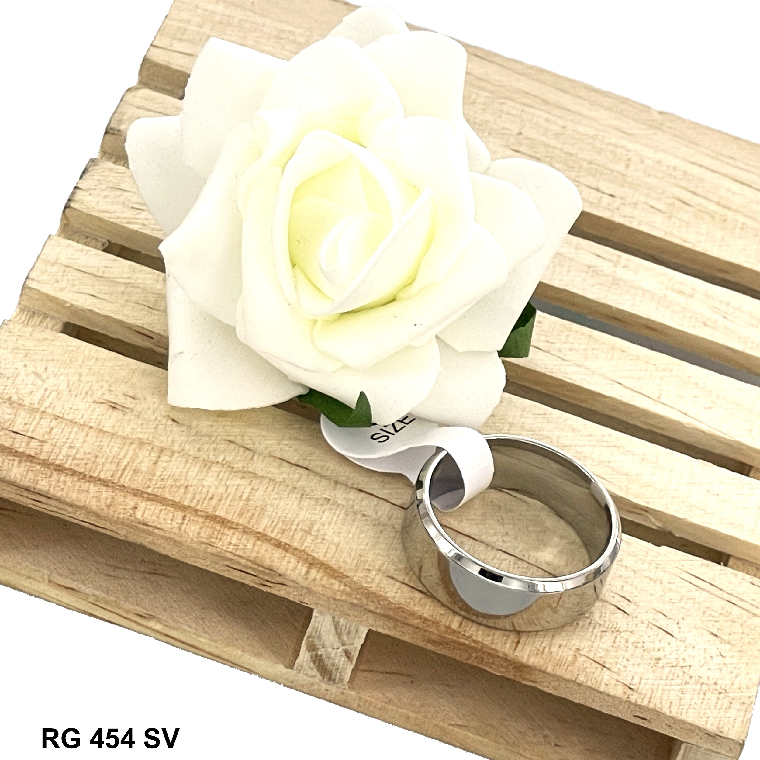 8 MM Stainless Steel Wedding Band RG 454 SV