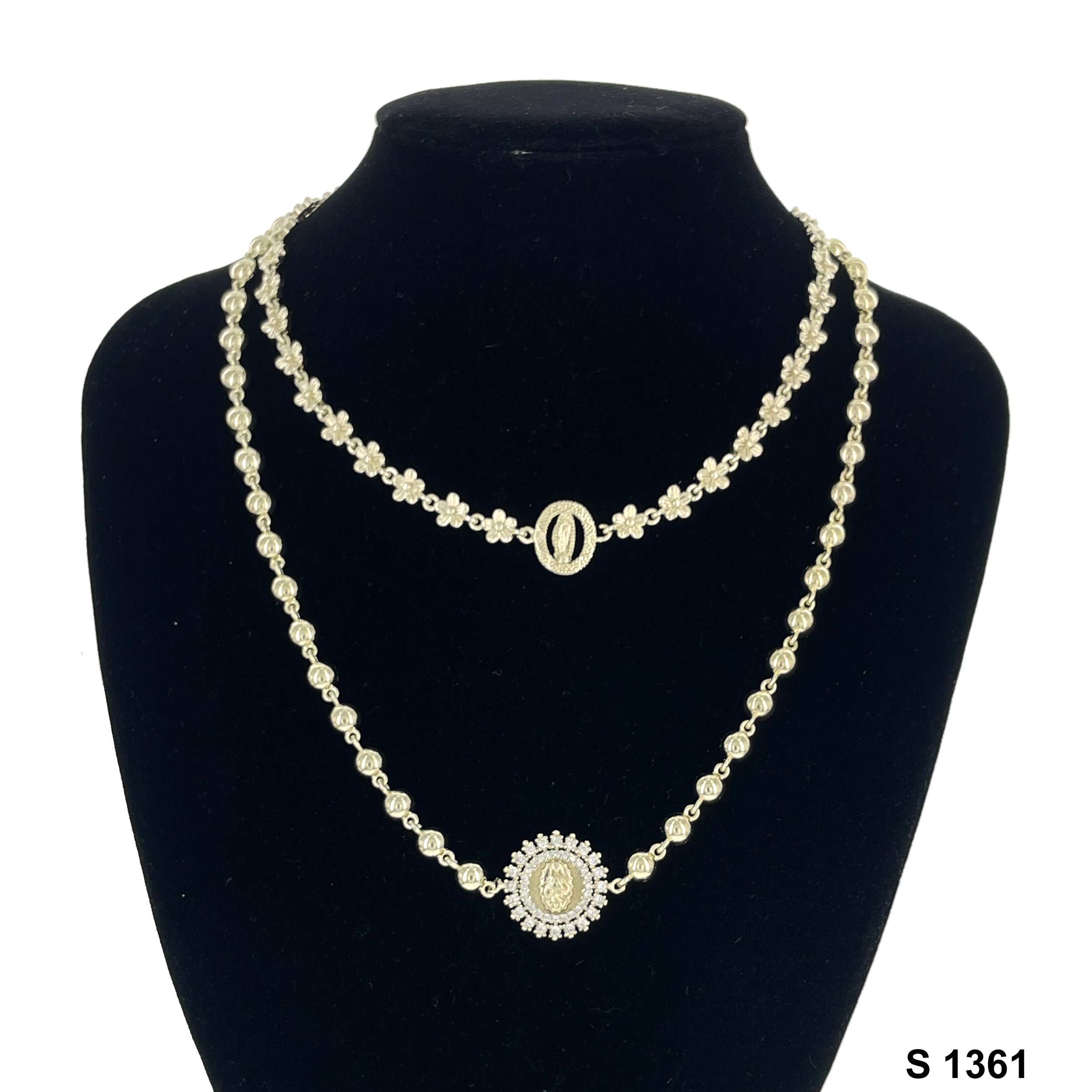 Guadalupe 2- Layer Necklace Set S 1361