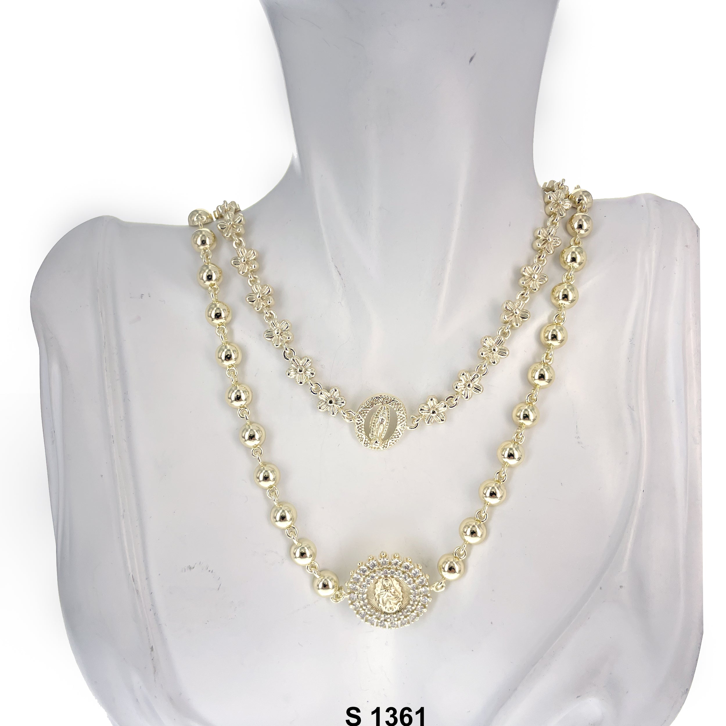 Guadalupe 2- Layer Necklace Set S 1361