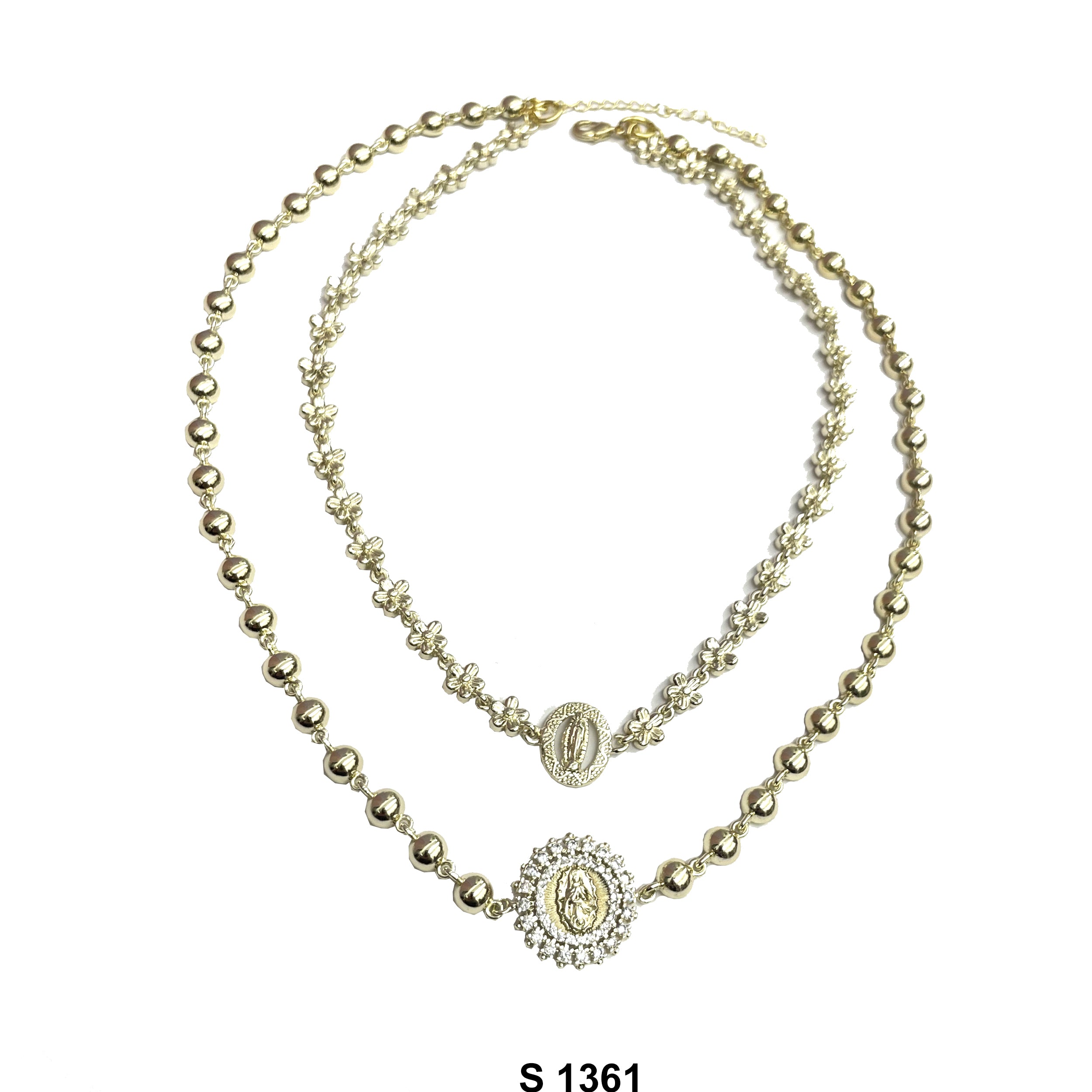 Guadalupe 2- Layer Necklace Set S 1361