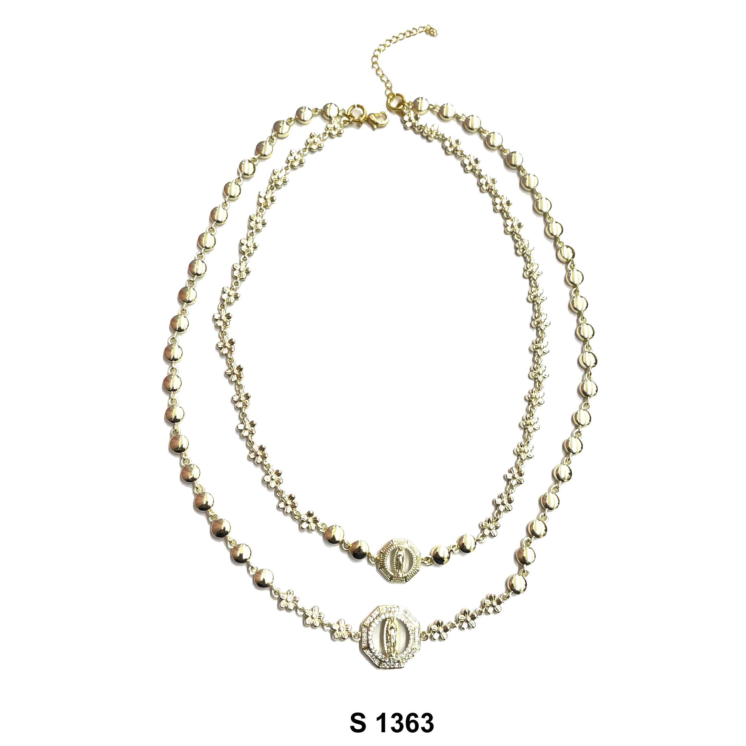 Guadalupe 2- Layer Necklace Set S 1363