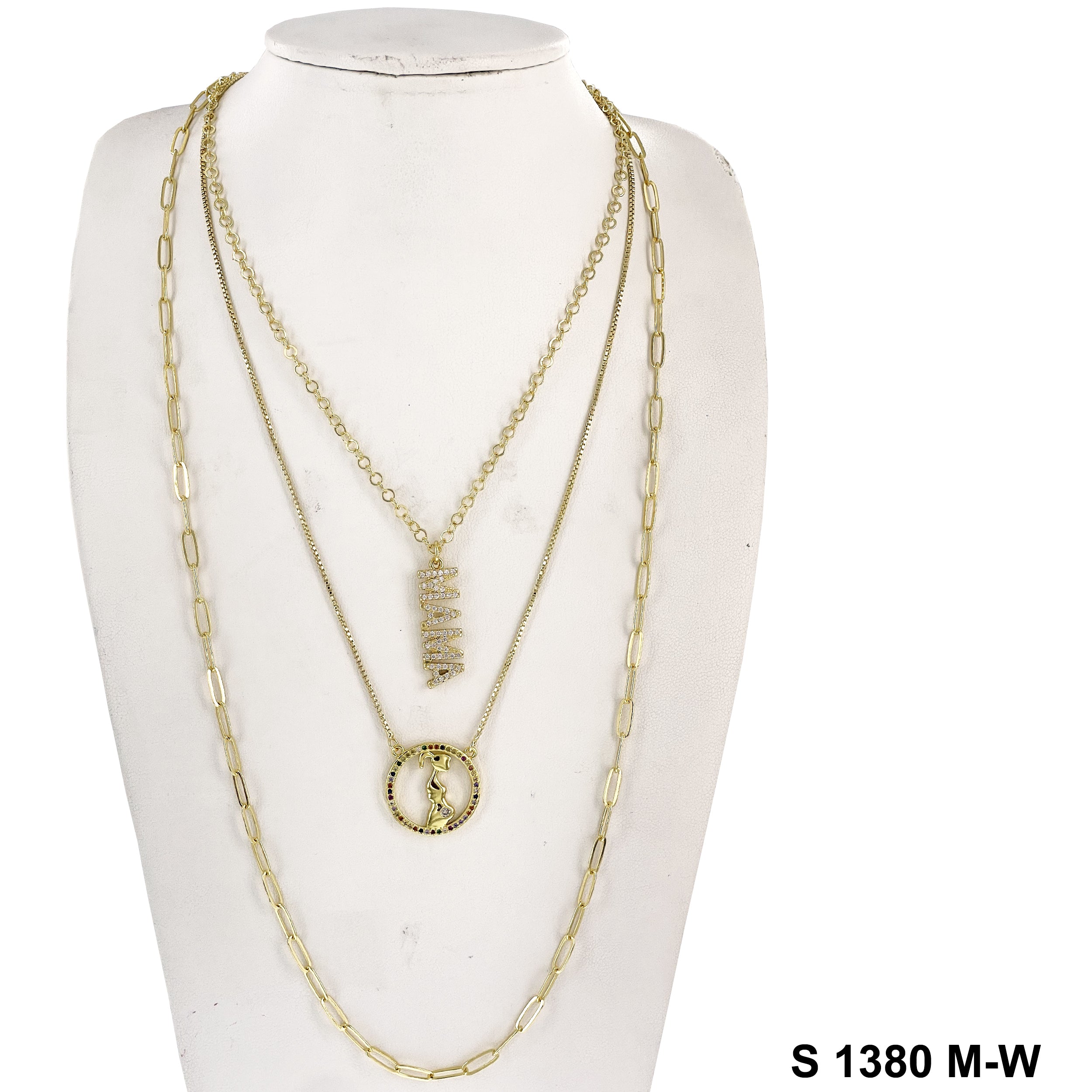 3-Layer Mama Necklace Set S 1380 M-W