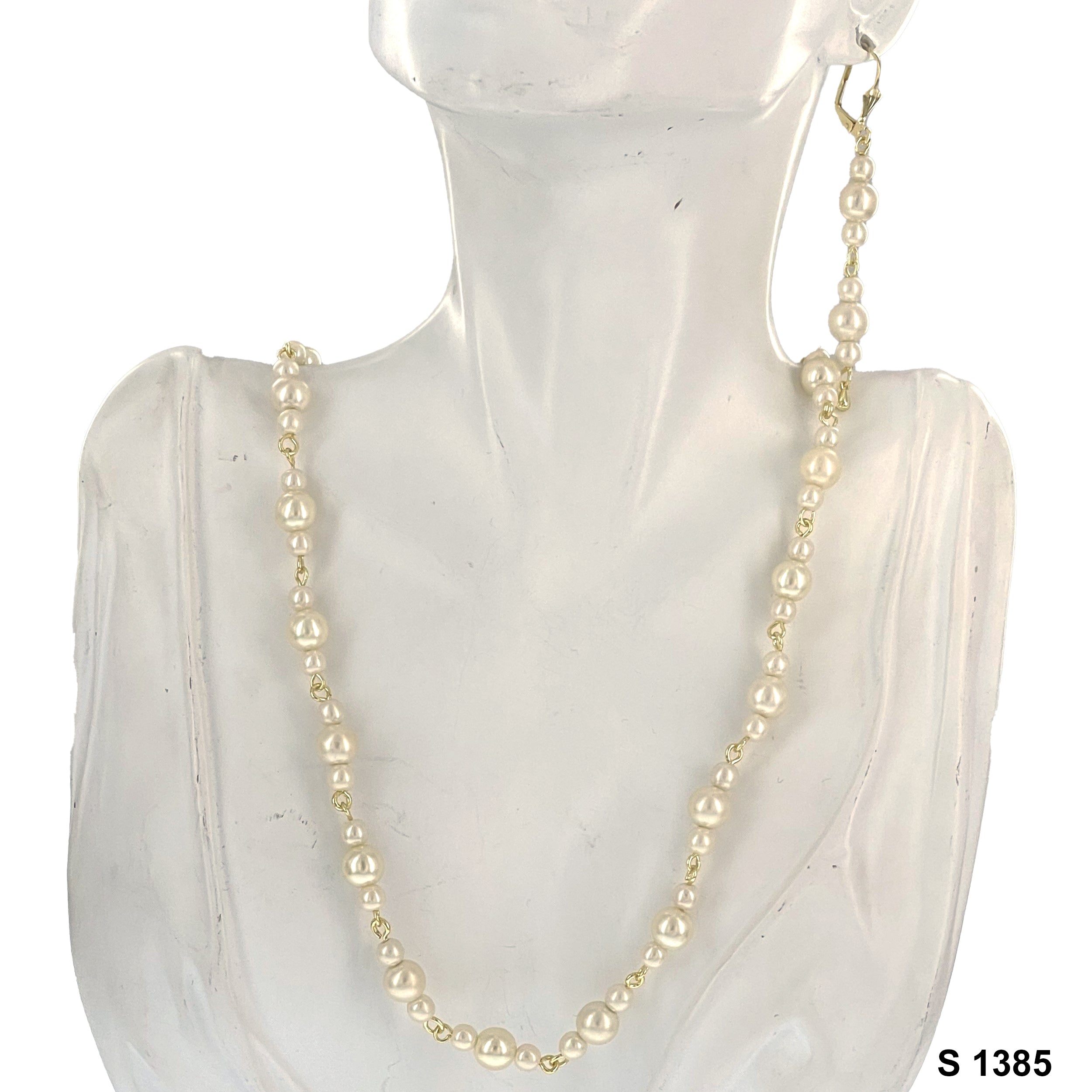 Faux Pearl Necklace Set S 1385