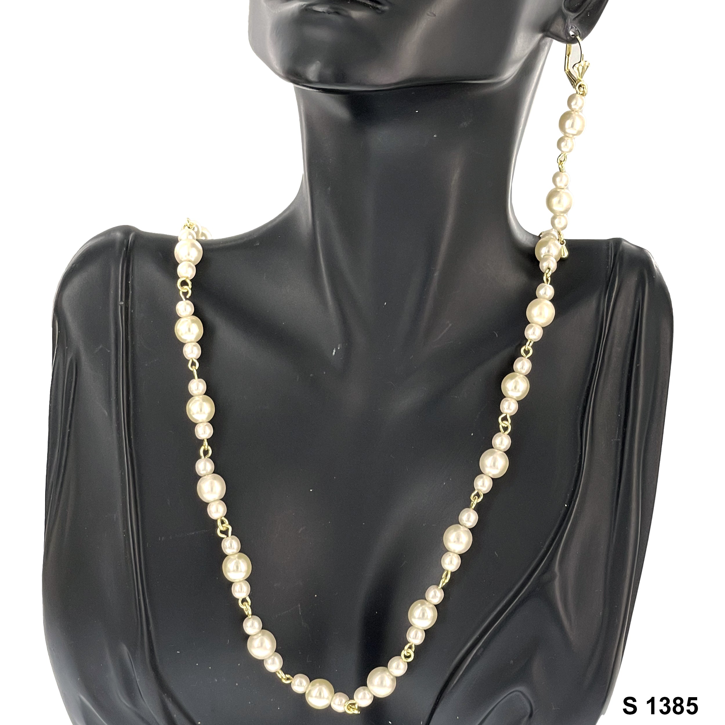 Faux Pearl Necklace Set S 1385