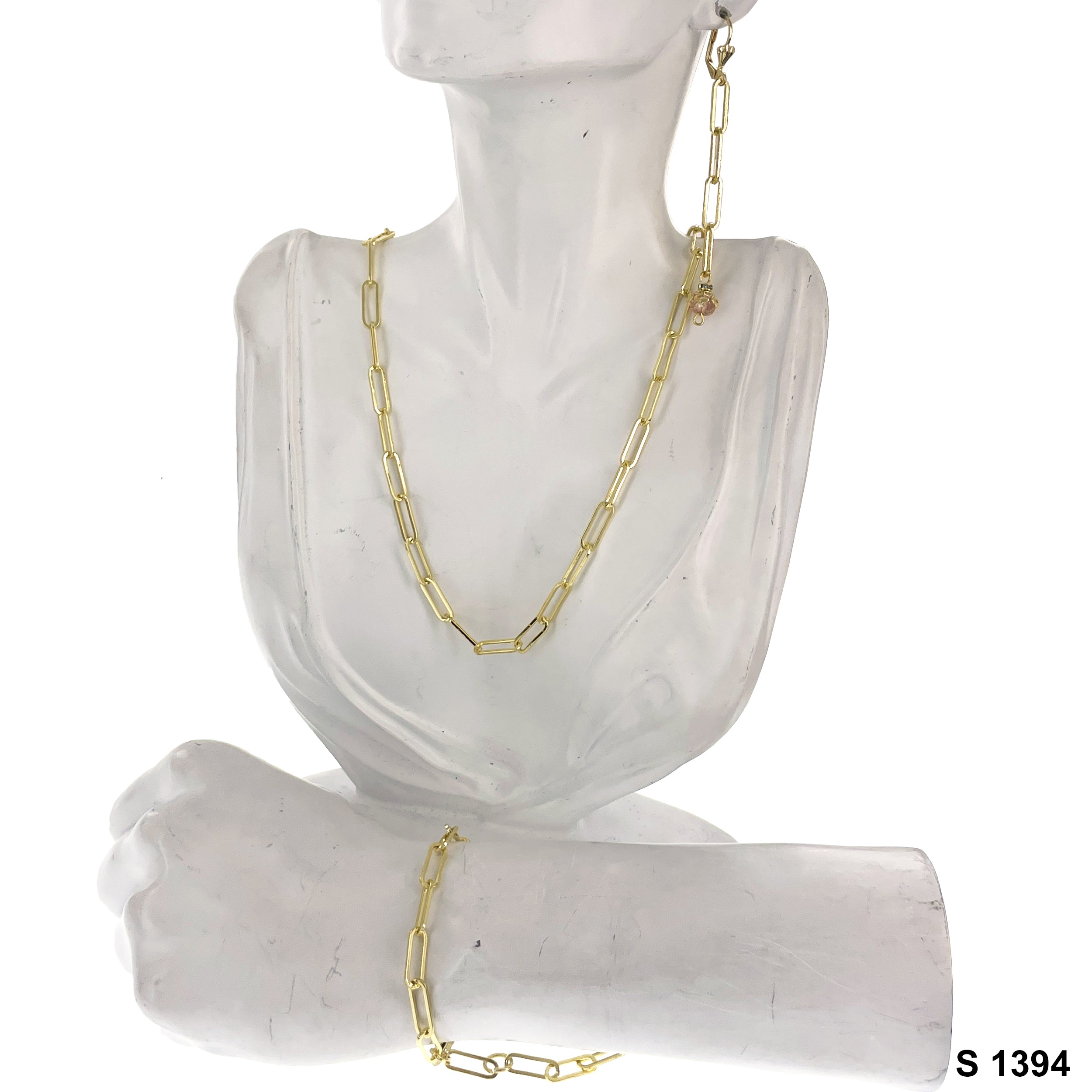 3-Piece Paper Clip Necklace Set S 1394