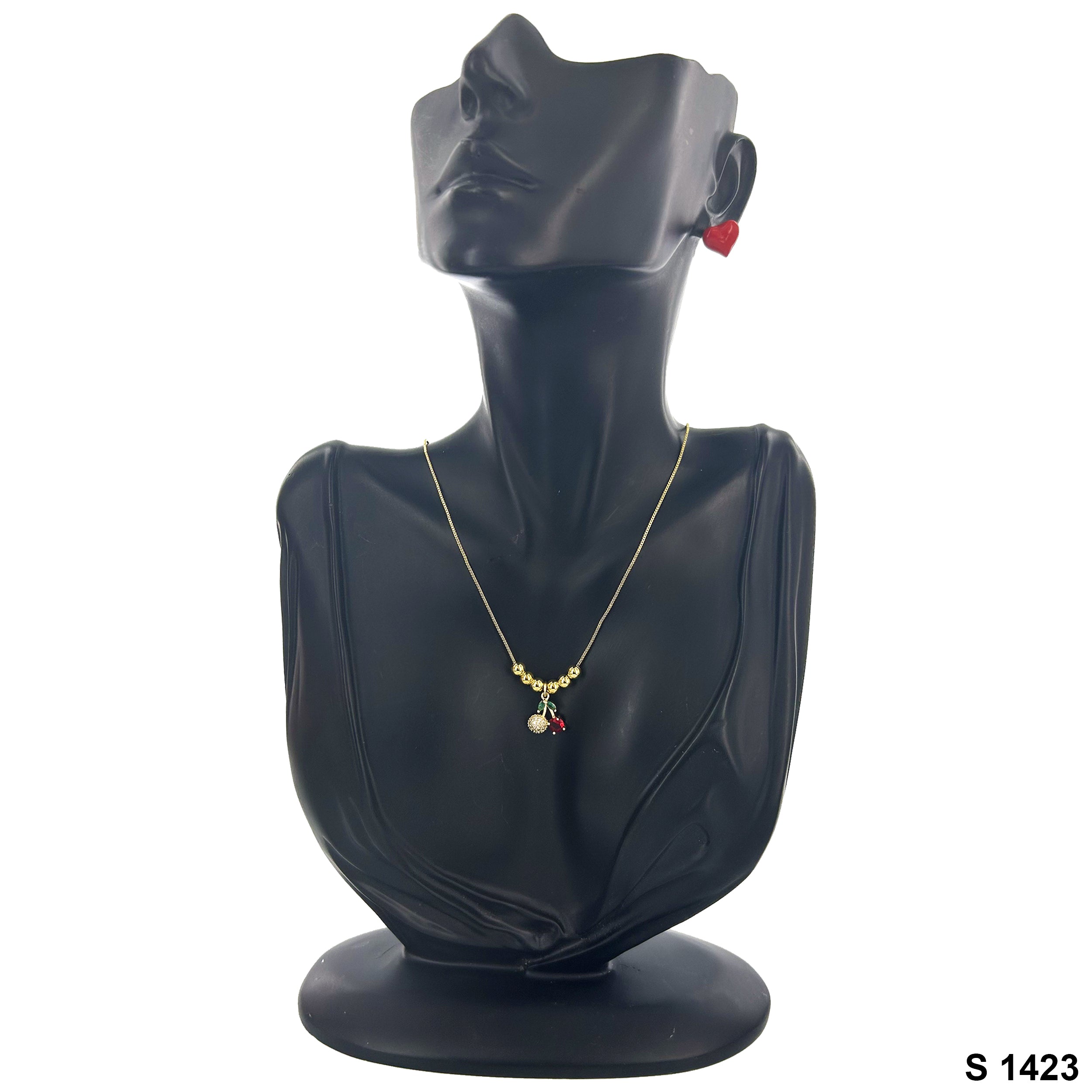 Cherry Heart Necklace Set S 1423