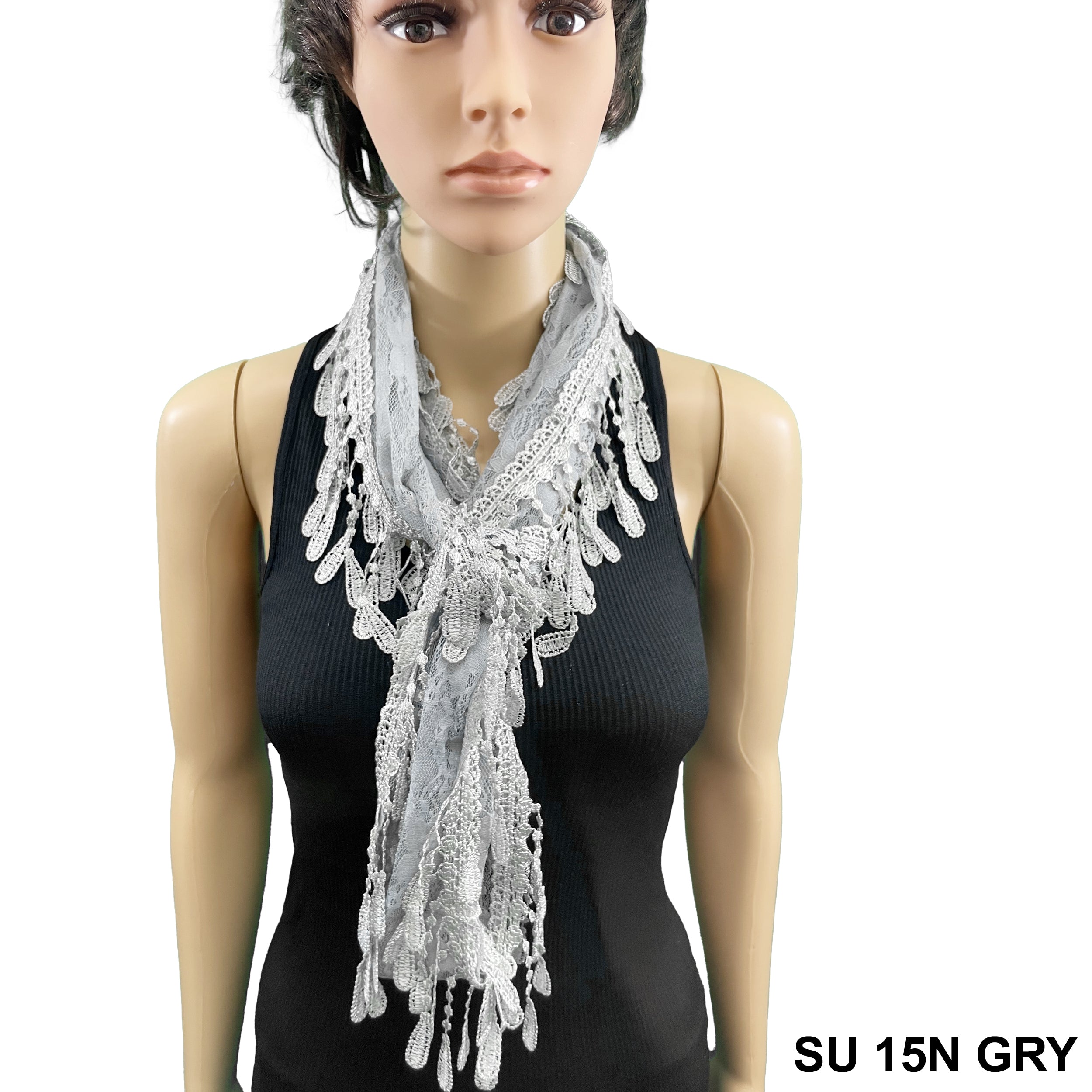 Lace Infinity Scarf SU 15N GRY