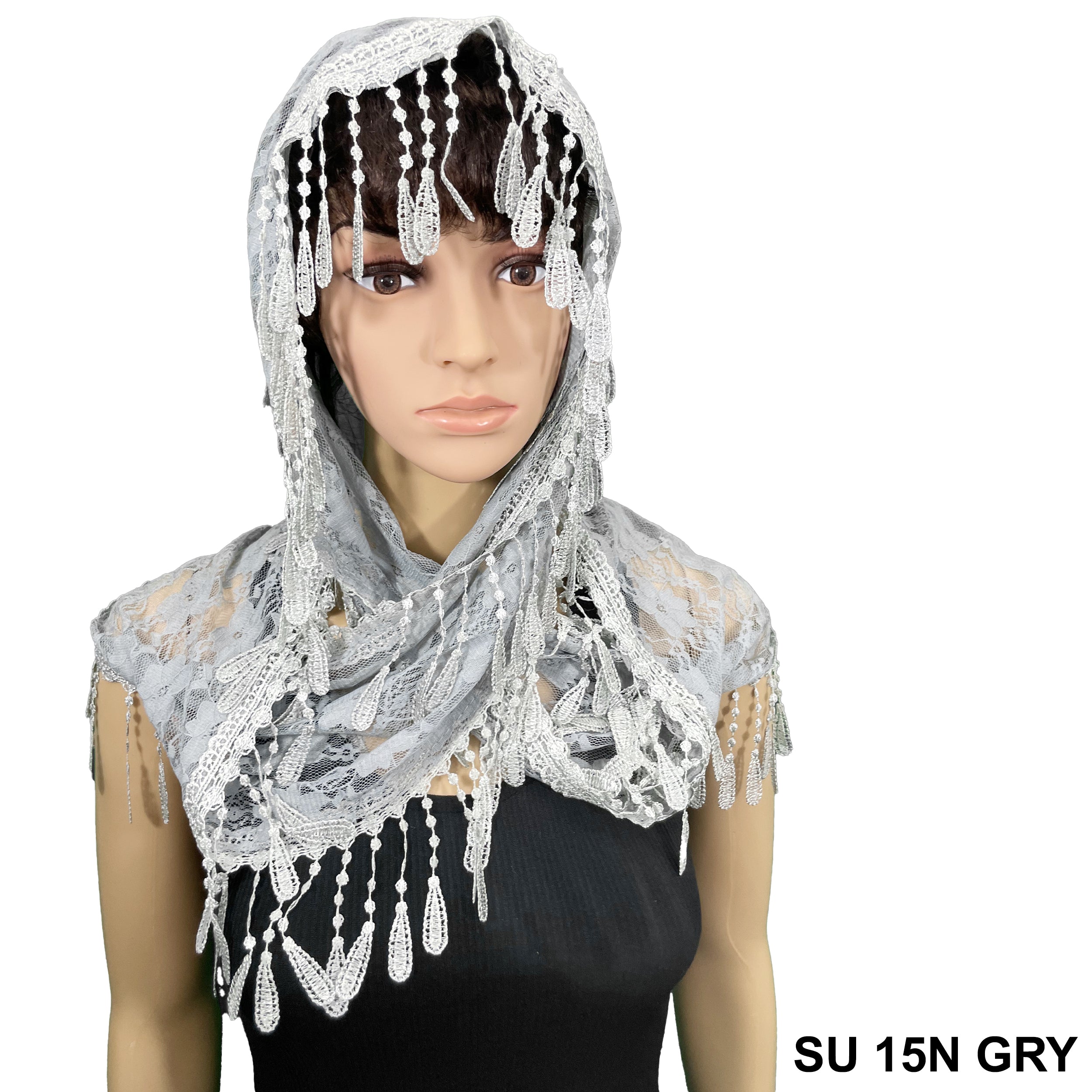 Lace Infinity Scarf SU 15N GRY